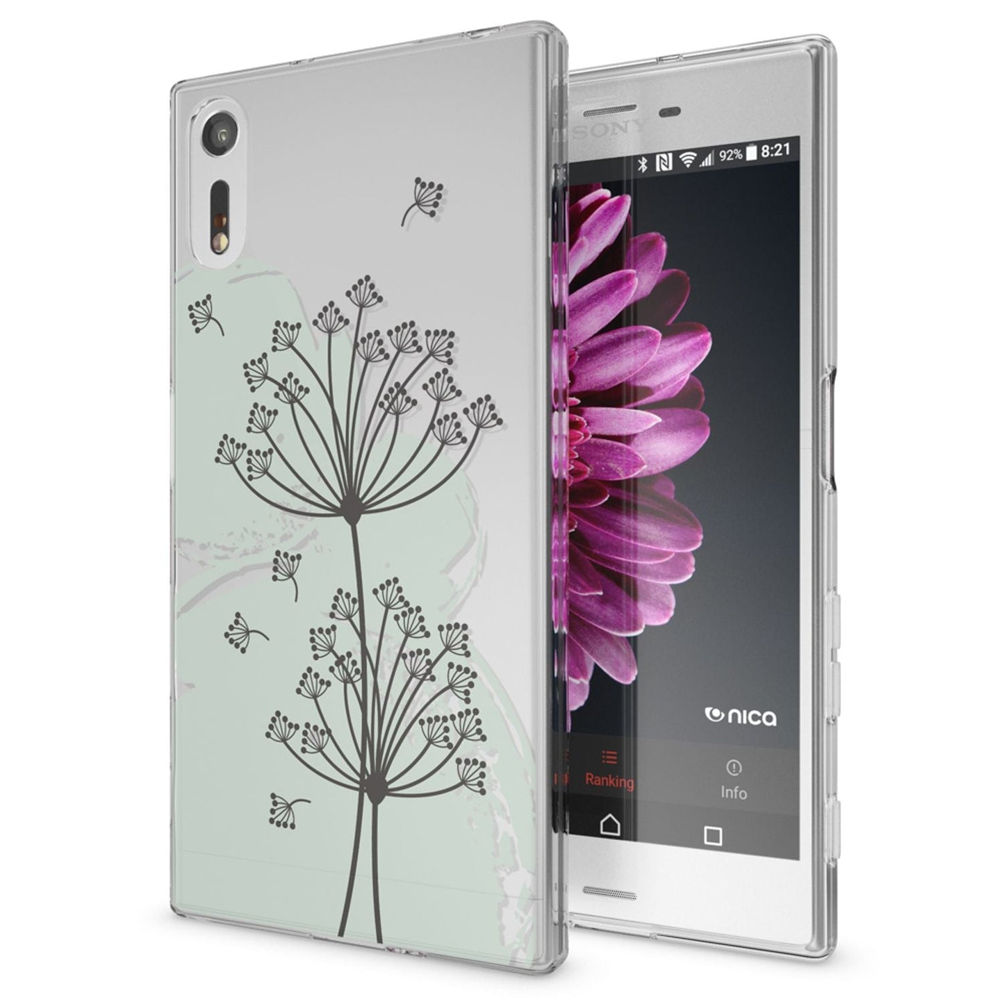 NALIA Sony Xperia XZ Hülle Motiv Case Transparent Muster - Silikon TPU Dünn Passgenau