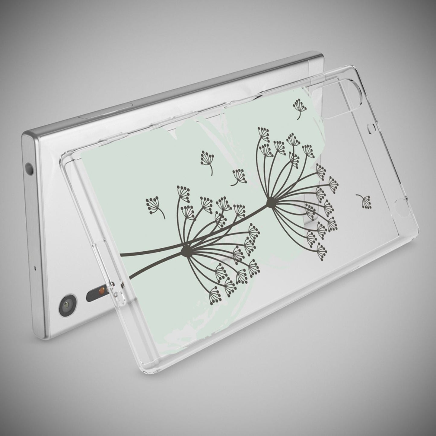 NALIA Sony Xperia XZ Hülle Motiv Case Transparent Muster - Silikon TPU Dünn Passgenau