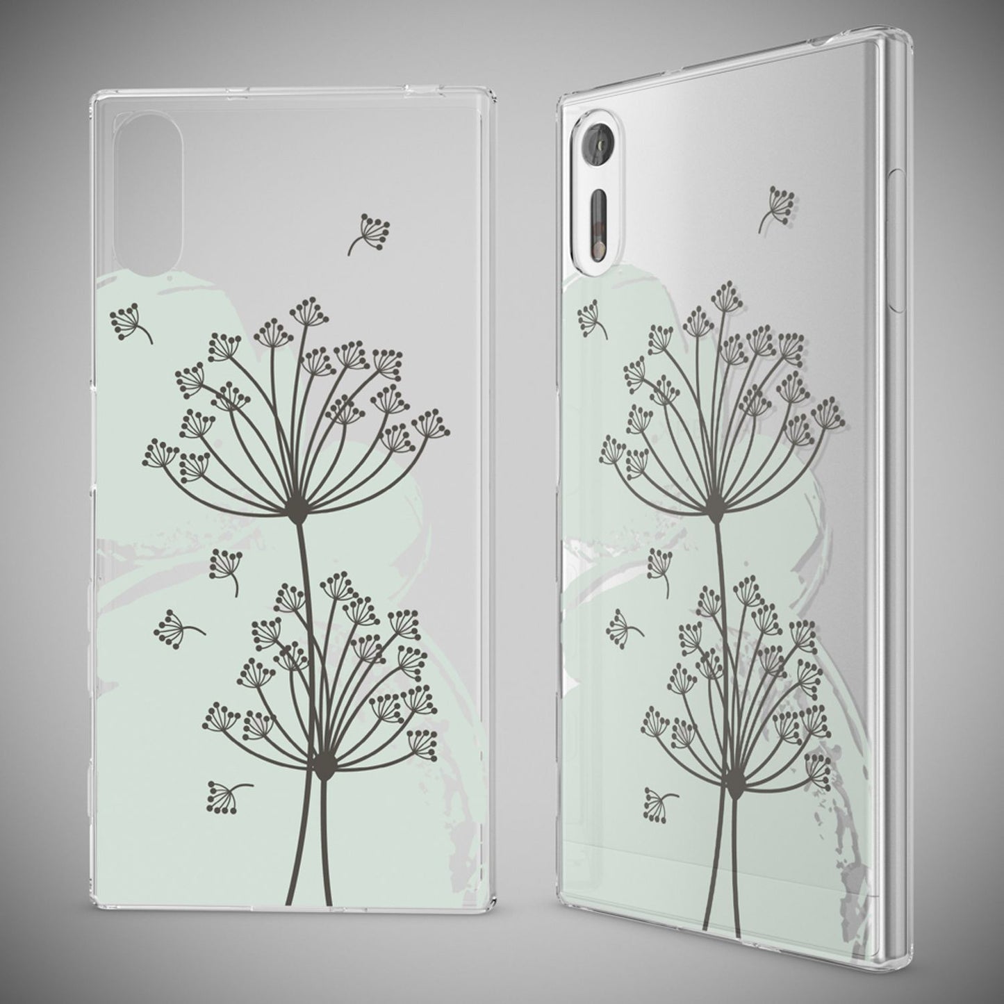 NALIA Sony Xperia XZ Hülle Motiv Case Transparent Muster - Silikon TPU Dünn Passgenau