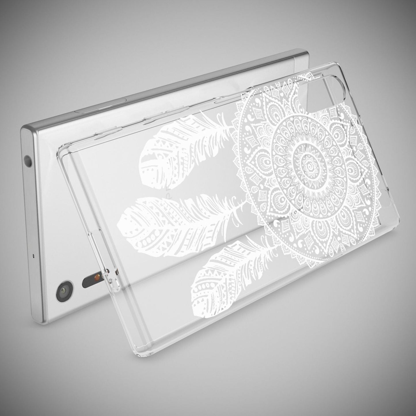 NALIA Sony Xperia XZ Hülle Motiv Case Transparent Muster - Silikon TPU Dünn Passgenau