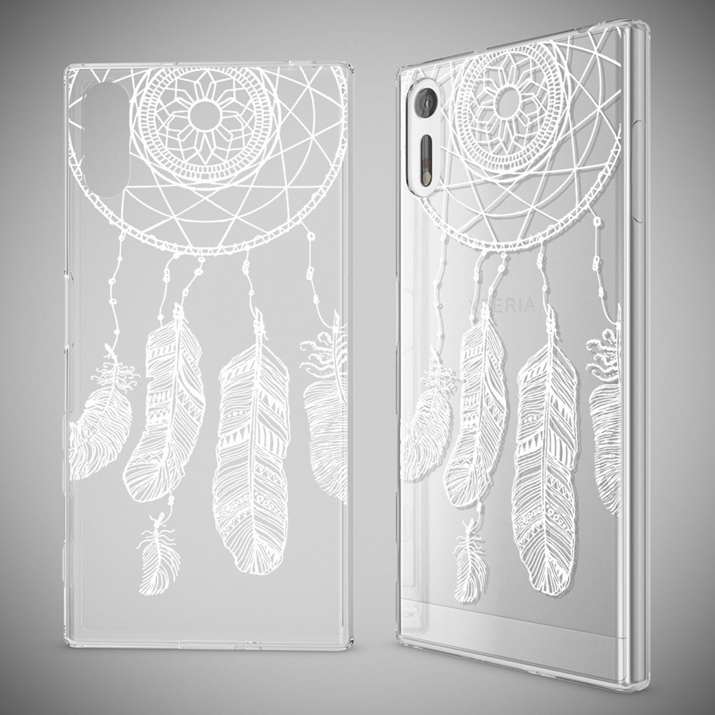 NALIA Sony Xperia XZ Hülle Motiv Case Transparent Muster - Silikon TPU Dünn Passgenau