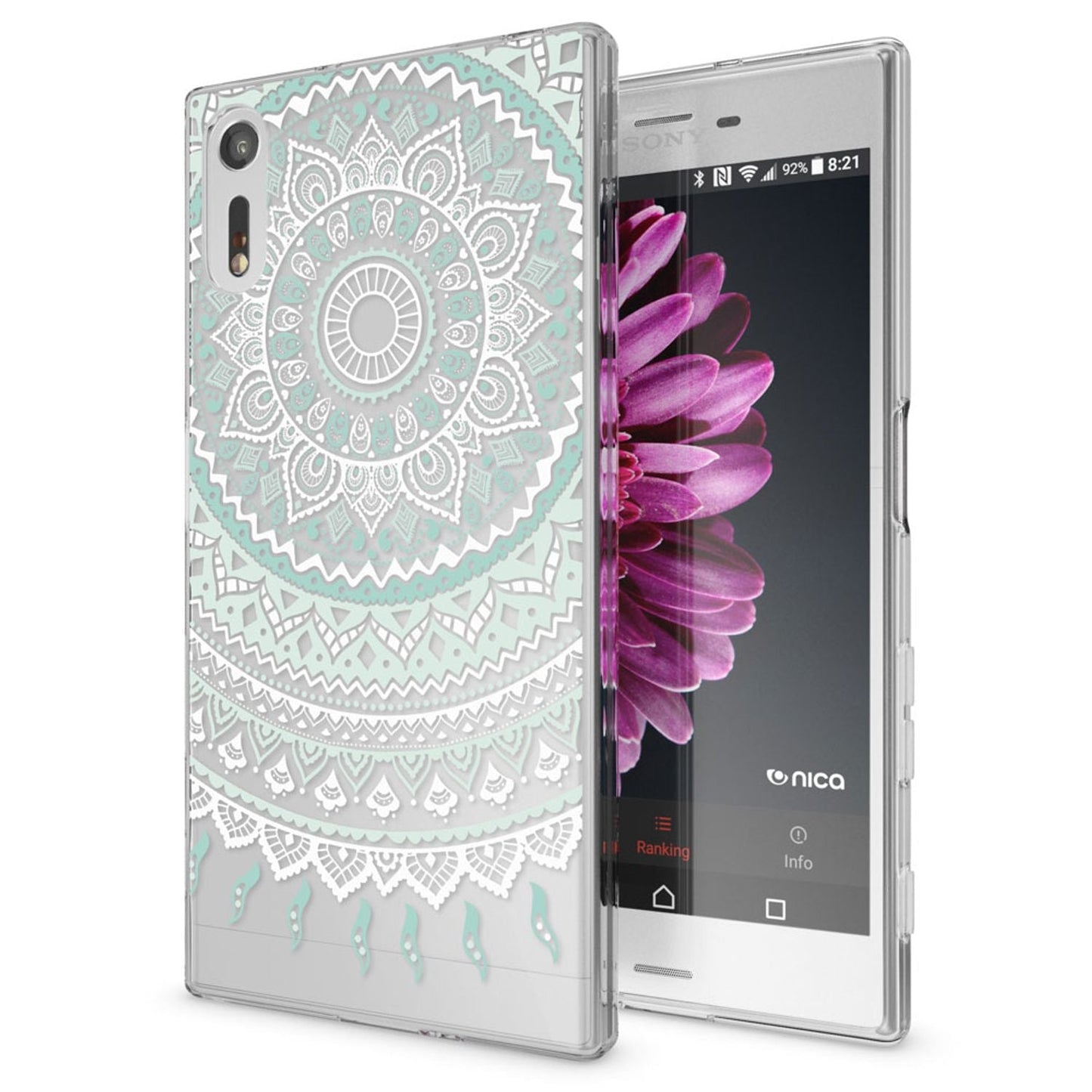 NALIA Sony Xperia XZ Hülle Motiv Case Transparent Muster - Silikon TPU Dünn Passgenau