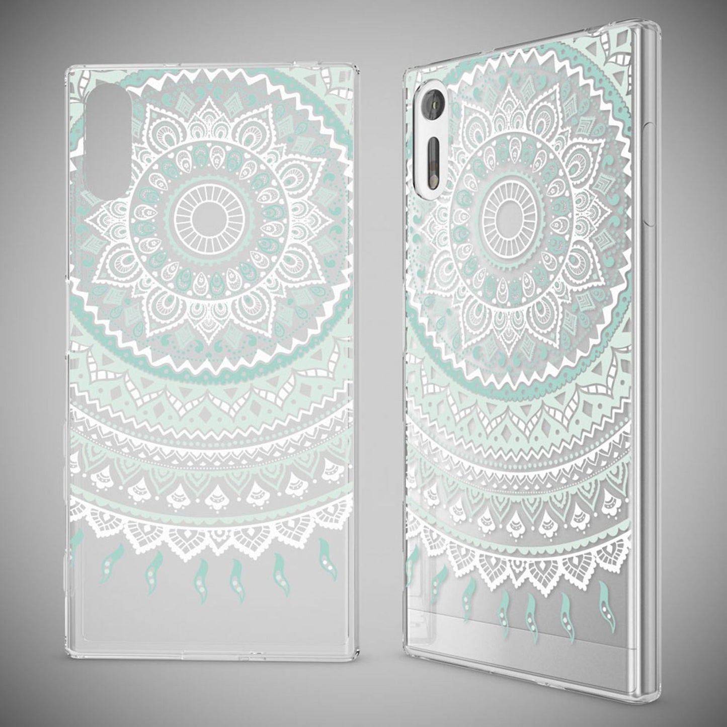 NALIA Sony Xperia XZ Hülle Motiv Case Transparent Muster - Silikon TPU Dünn Passgenau