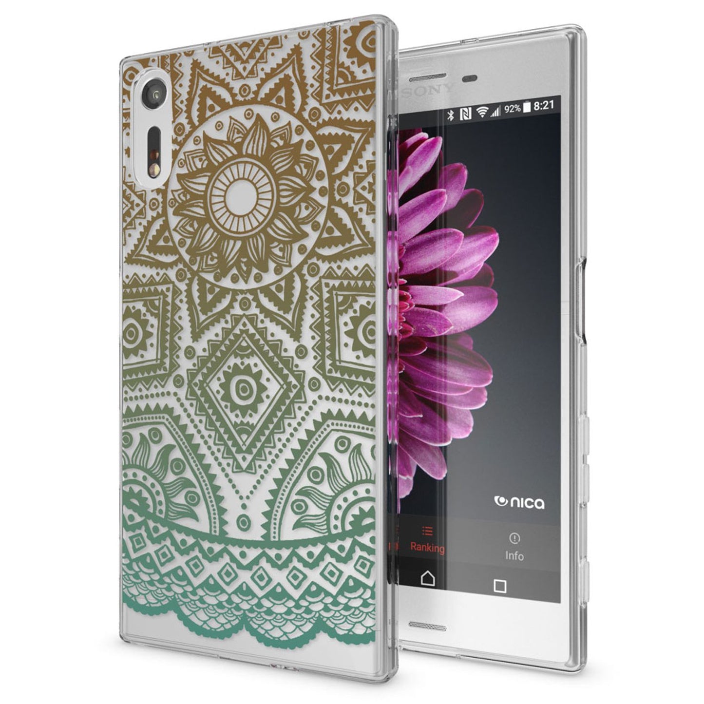 NALIA Sony Xperia XZ Hülle Motiv Case Transparent Muster - Silikon TPU Dünn Passgenau