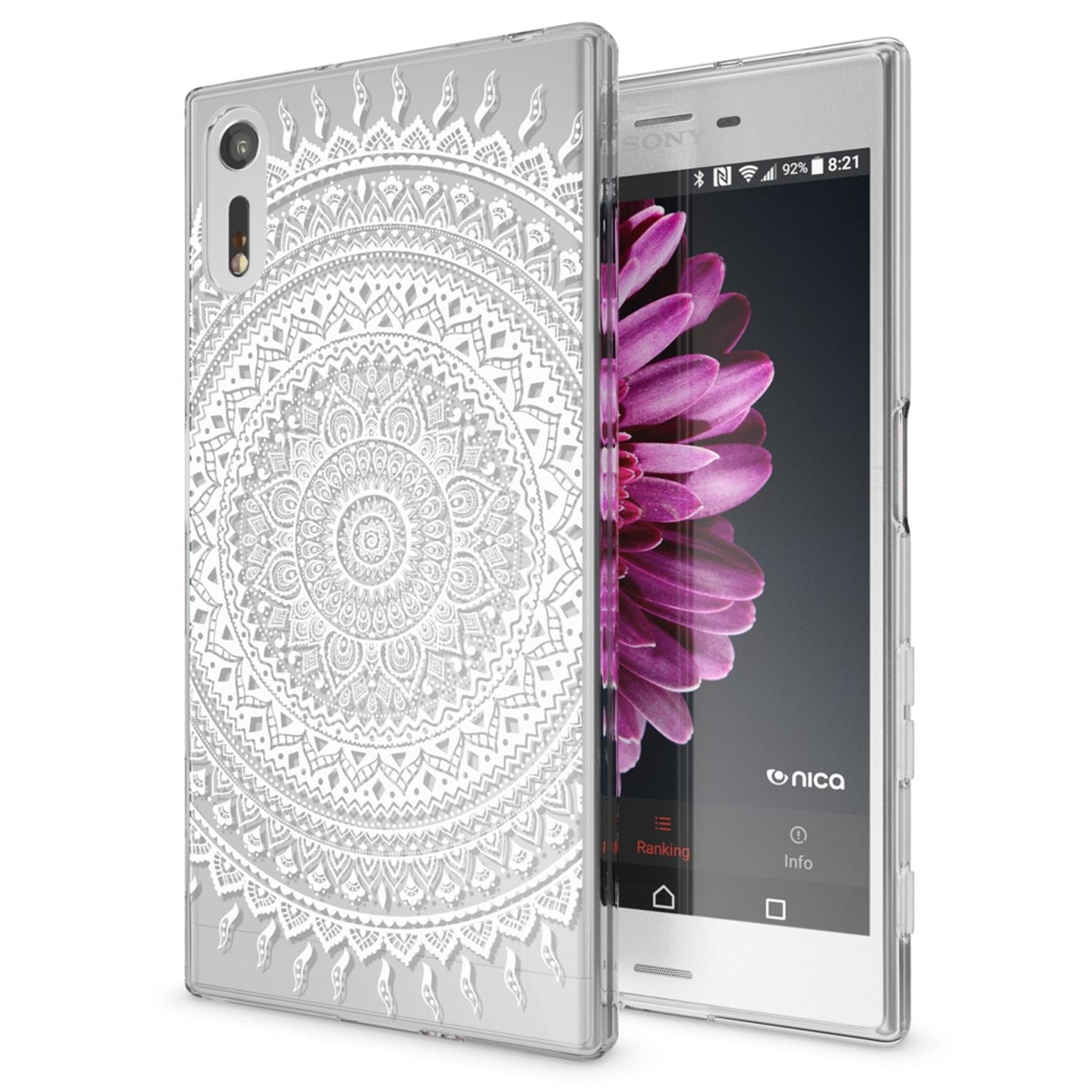 NALIA Sony Xperia XZ Hülle Motiv Case Transparent Muster - Silikon TPU Dünn Passgenau