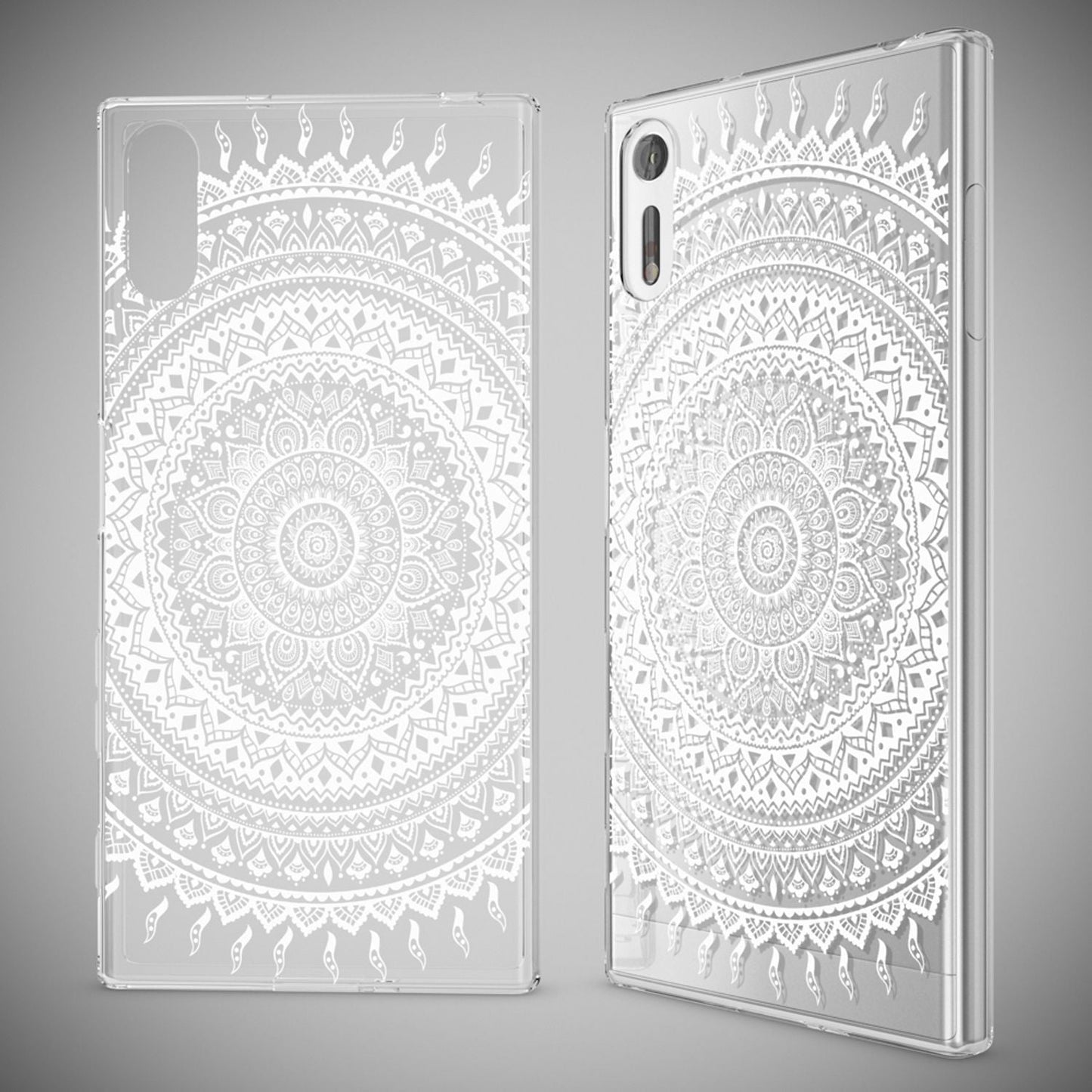 NALIA Sony Xperia XZ Hülle Motiv Case Transparent Muster - Silikon TPU Dünn Passgenau