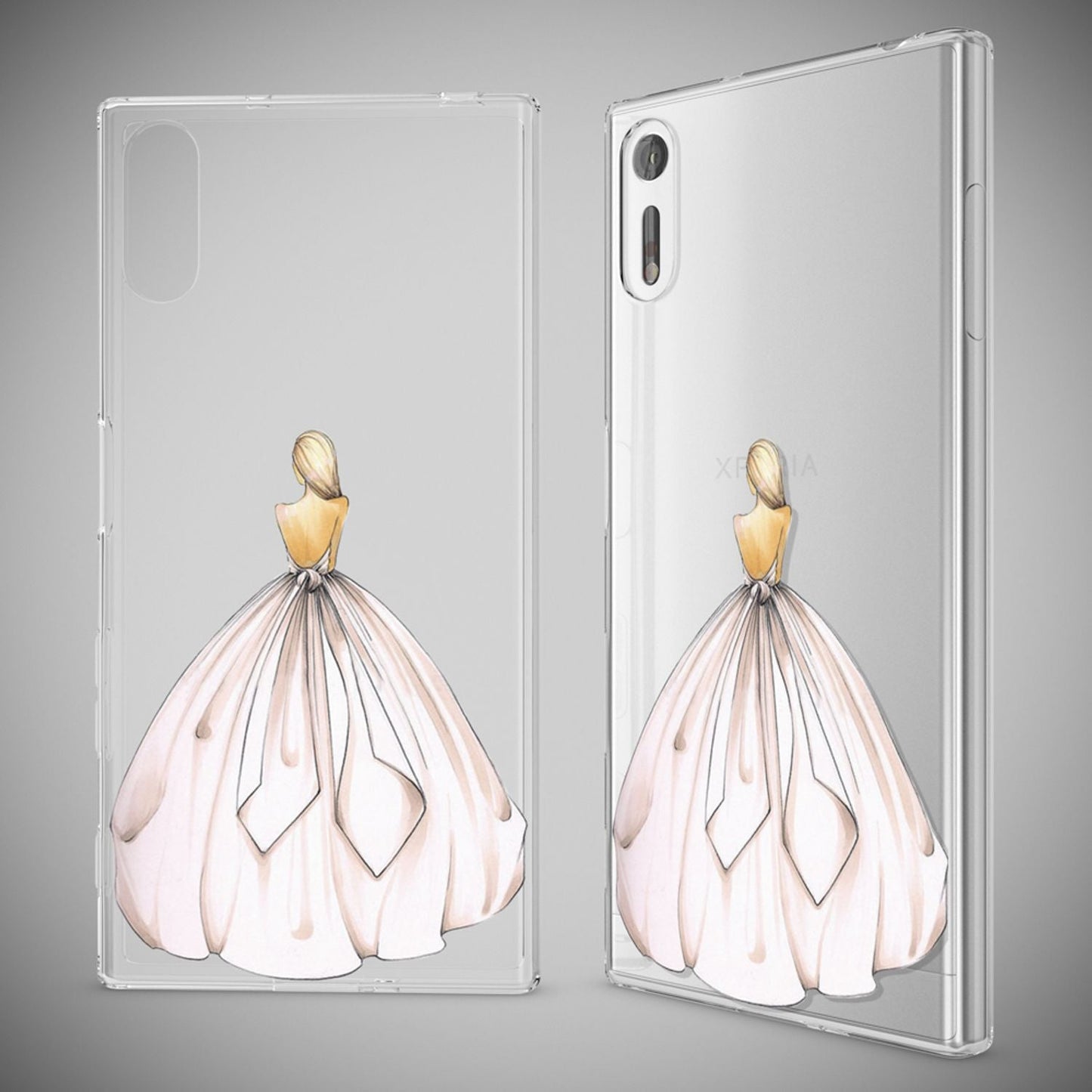 NALIA Sony Xperia XZ Hülle Motiv Case Transparent Muster - Silikon TPU Dünn Passgenau