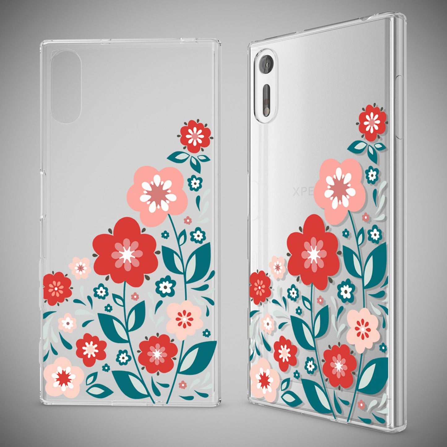 NALIA Sony Xperia XZ Hülle Motiv Case Transparent Muster - Silikon TPU Dünn Passgenau