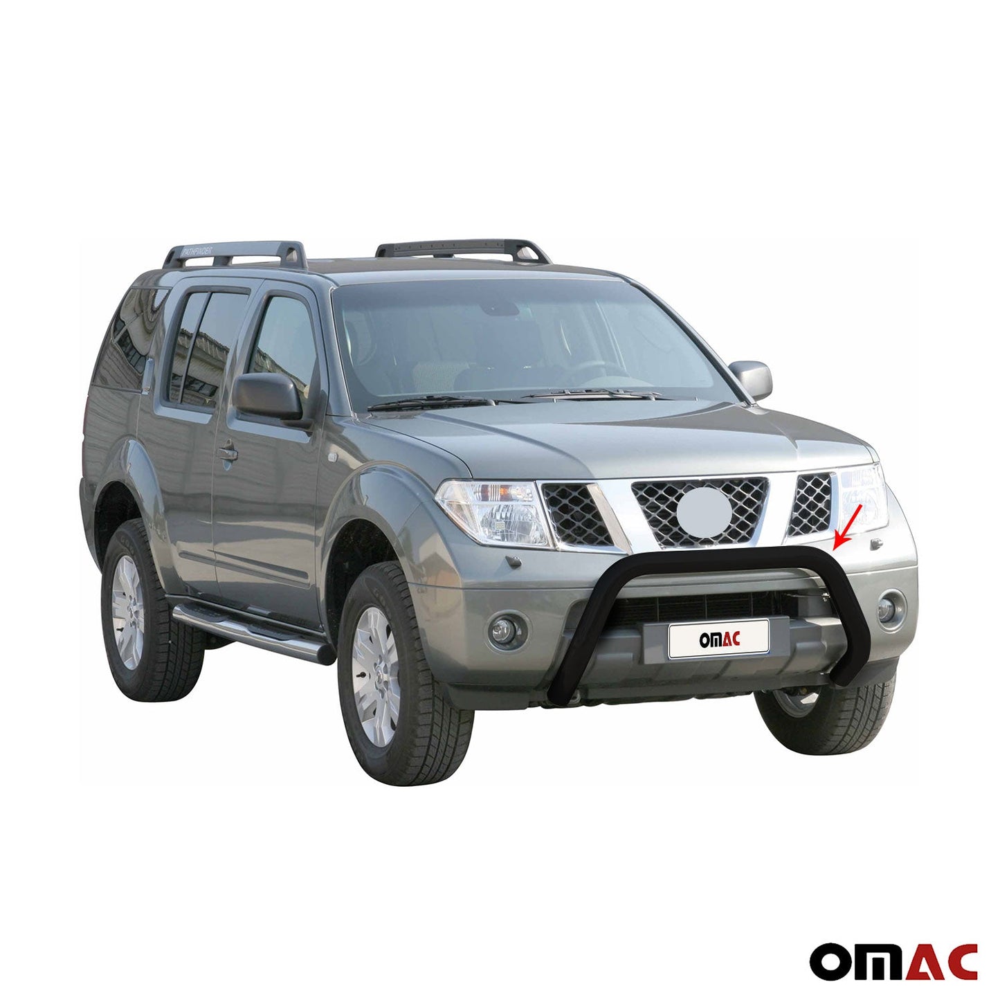 Frontbügel Frontschutzbügel für Nissan Navara 2005-2010 ø76mm Stahl Schwarz