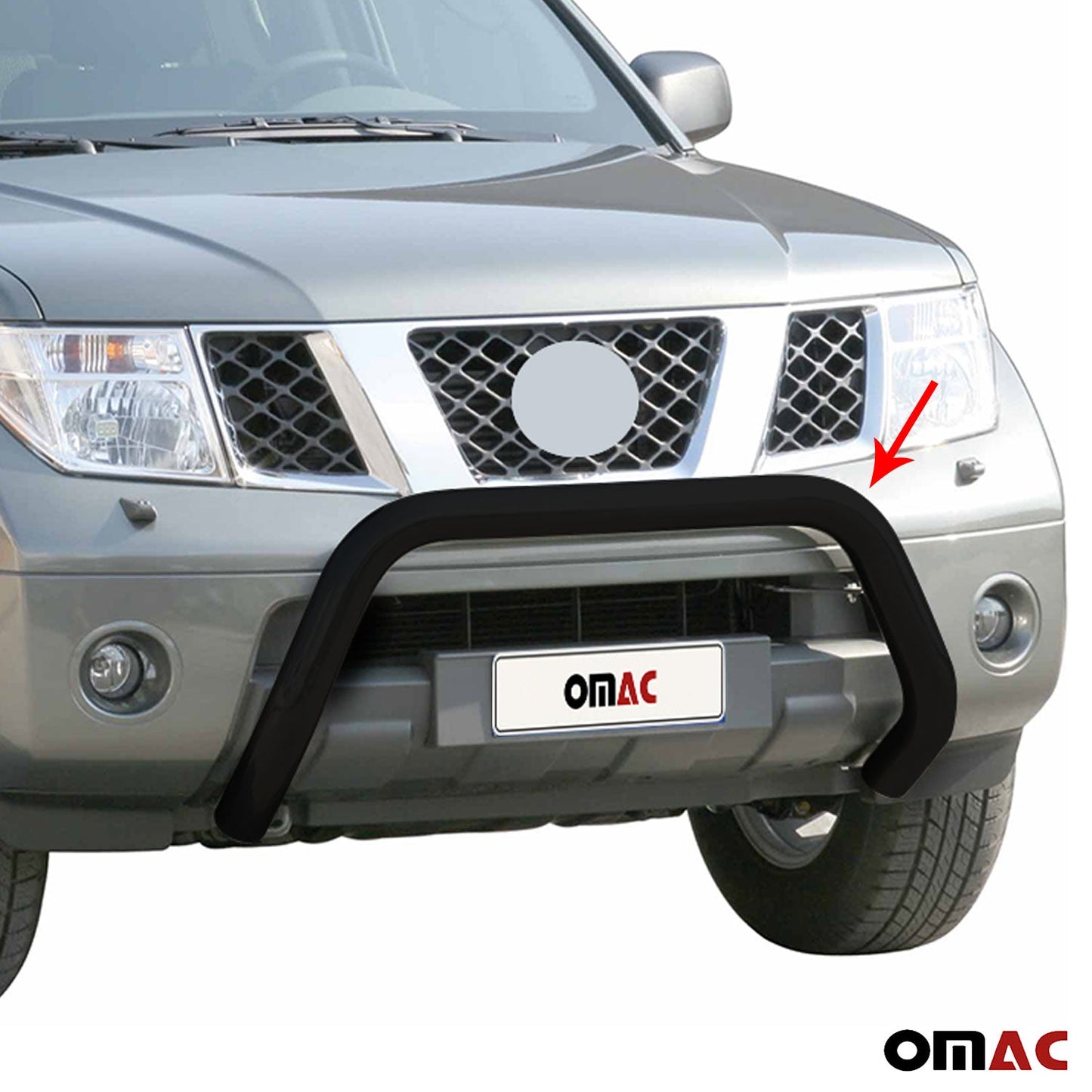 Frontbügel Frontschutzbügel für Nissan Navara 2005-2010 ø76mm Stahl Schwarz