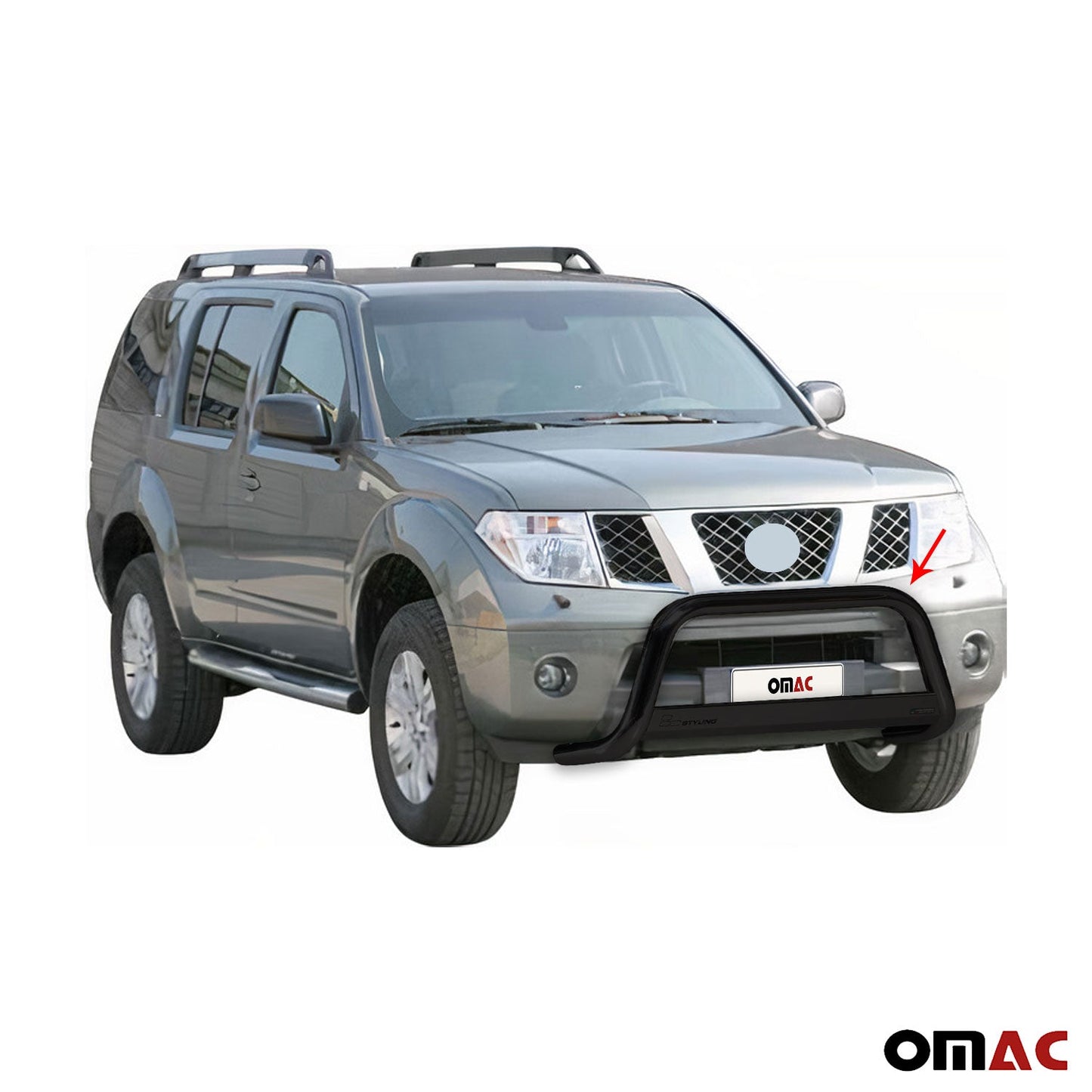 Bară de protecție/buton față pentru Nissan Pathfinder 2005-2011 ø63mm oțel negru