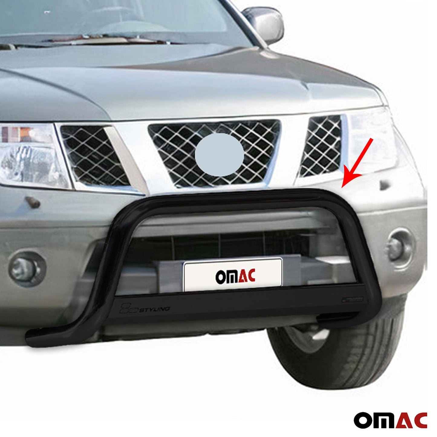 Bară de protecție/buton față pentru Nissan Pathfinder 2005-2011 ø63mm oțel negru