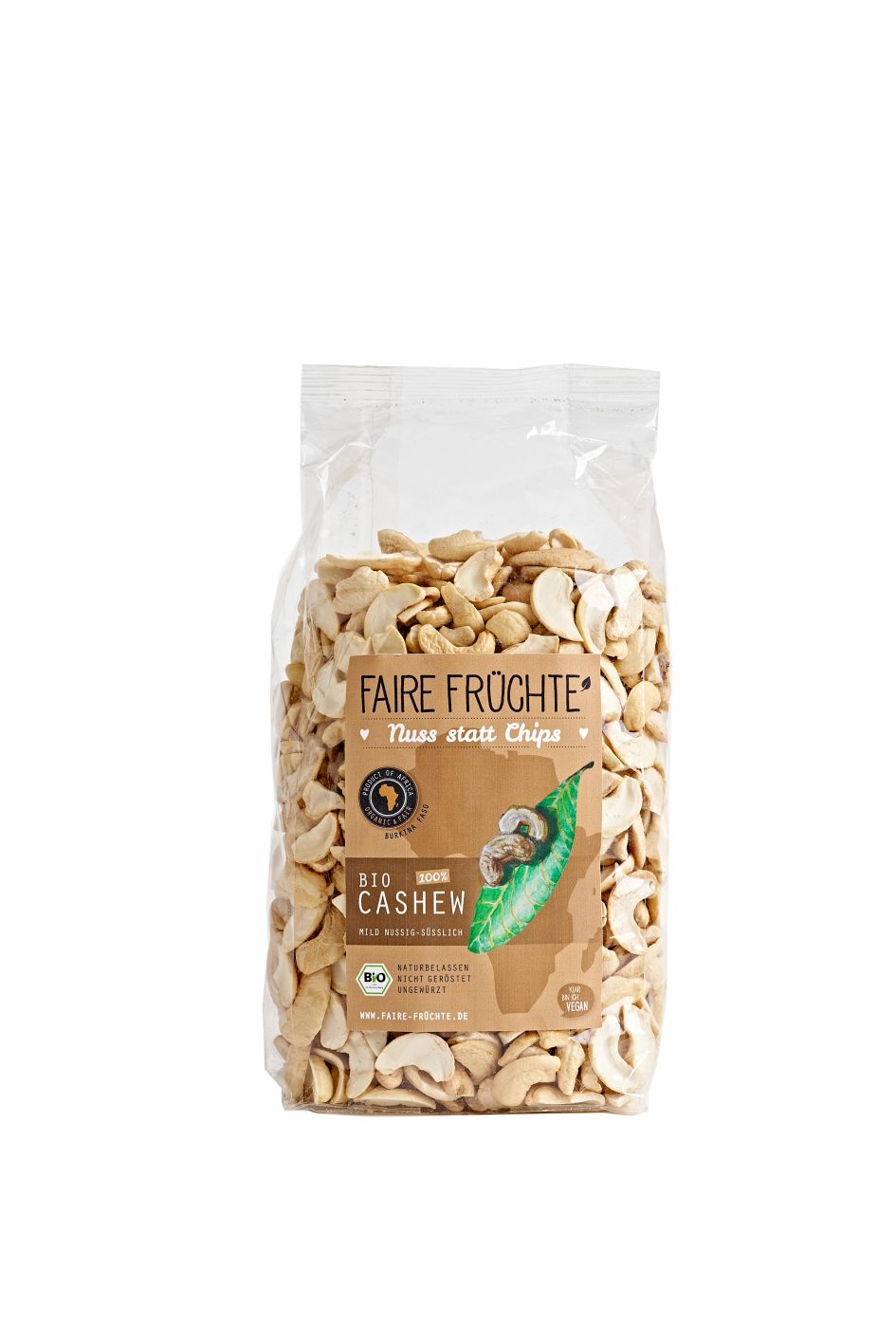 Faire Fruchte Bio Cashewhälften Ohne Künstliche Aromen Bio Groß - 500 g Halbhälften