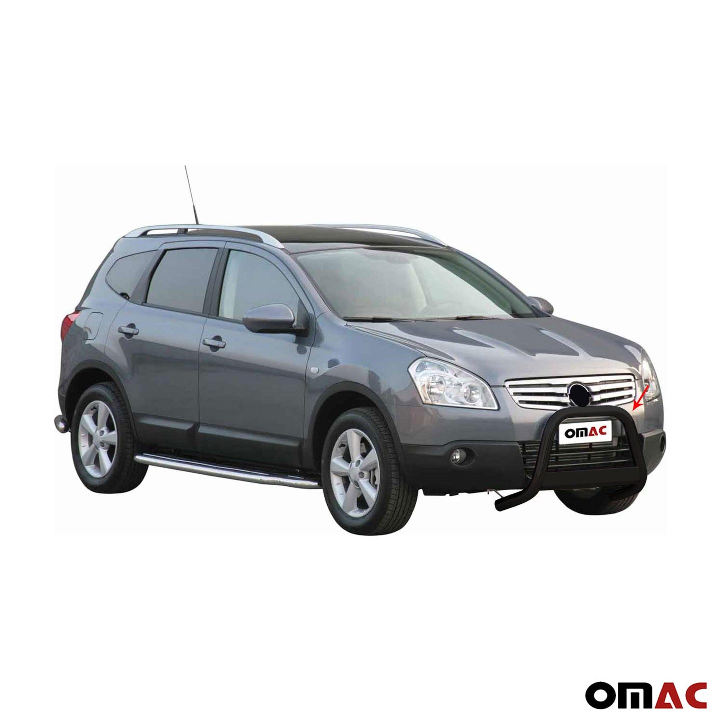 Bară de protecție/buton față pentru Nissan Qashqai +2 2008-2013 ø63mm oțel negru