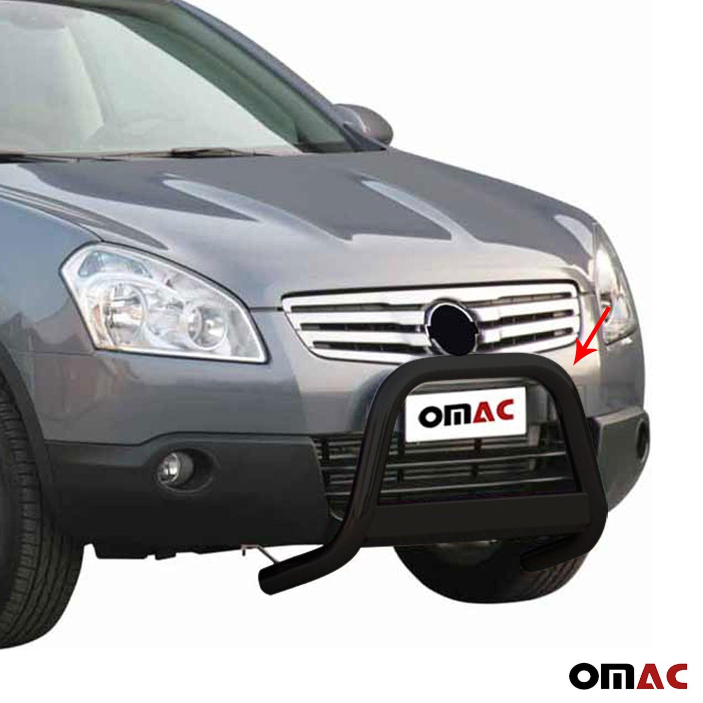 Bară de protecție/buton față pentru Nissan Qashqai +2 2008-2013 ø63mm oțel negru