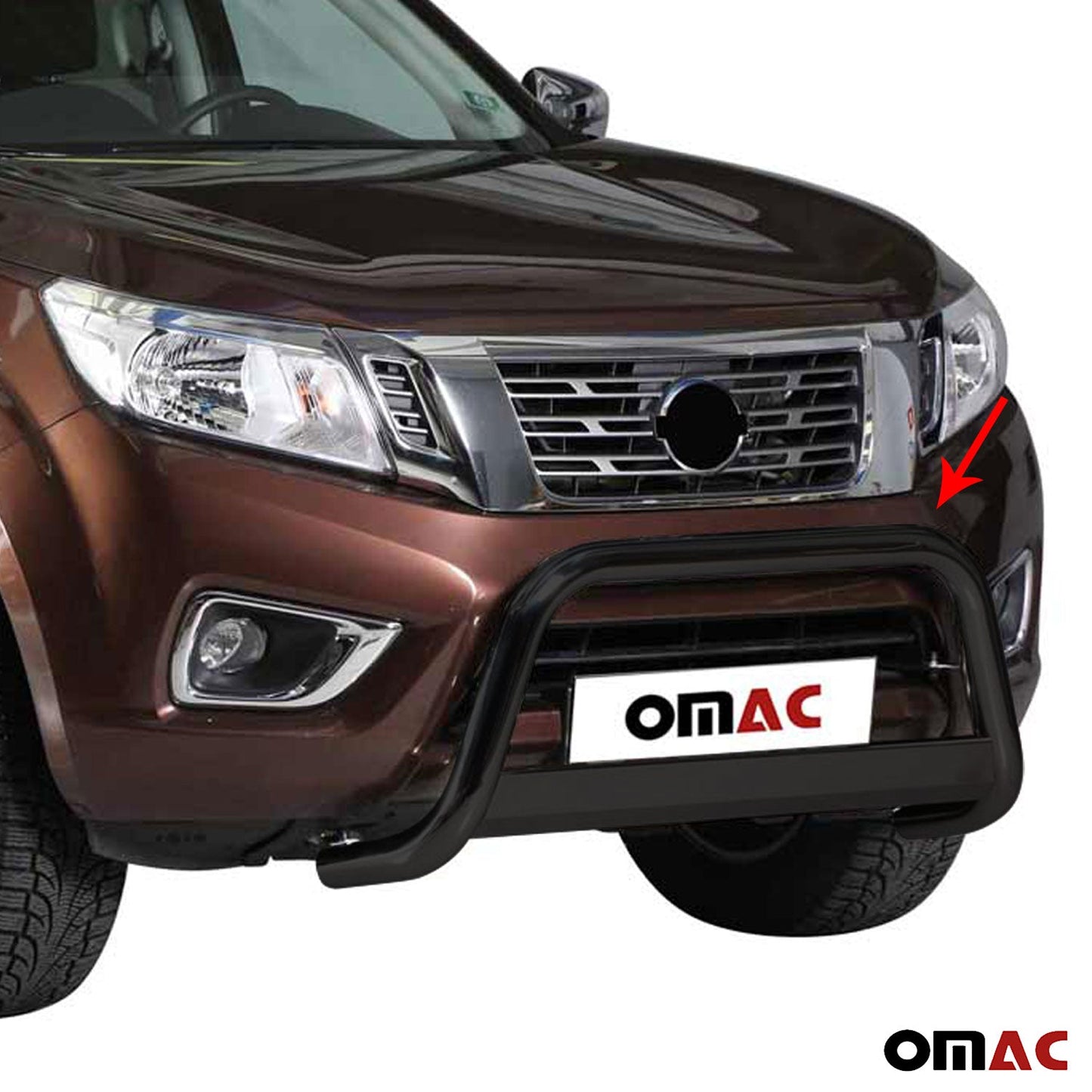 Frontbügel Frontschutzbügel für Nissan NP300 Navara 2016-2021 ø63 Stahl Schwarz