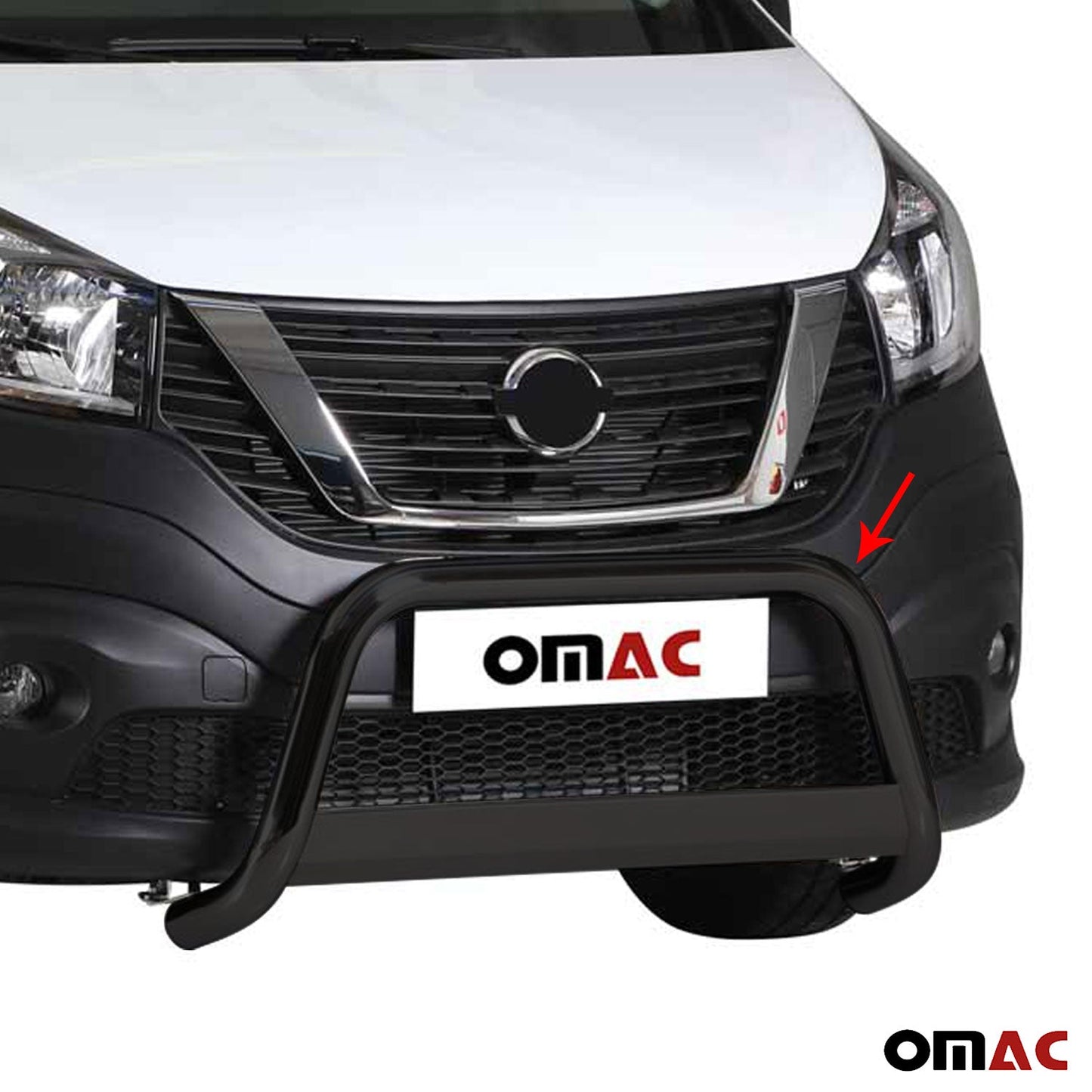 Bară de protecție/buton față pentru Nissan NV300 2016-2021 ø63mm oțel negru