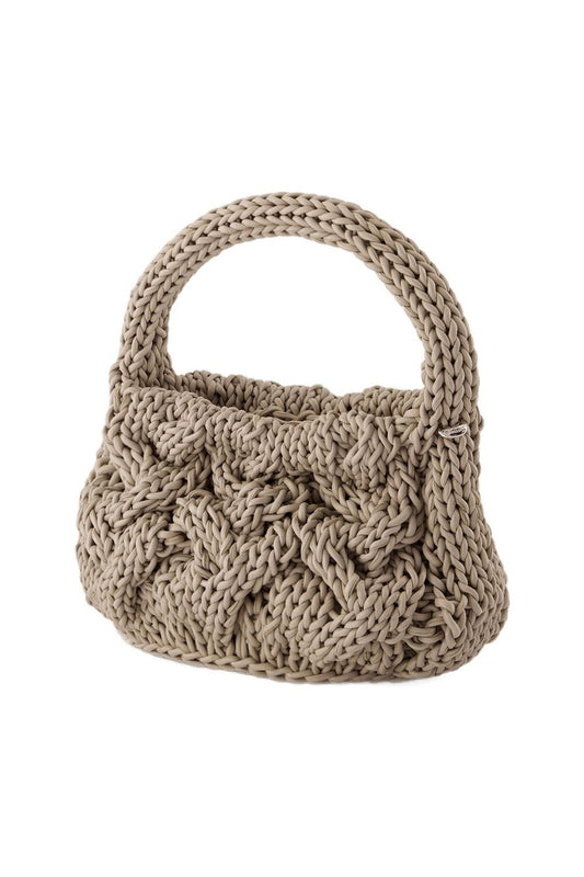 Small Cable Knit Schultertasche - J.W. Anderson - Leder - Grau
