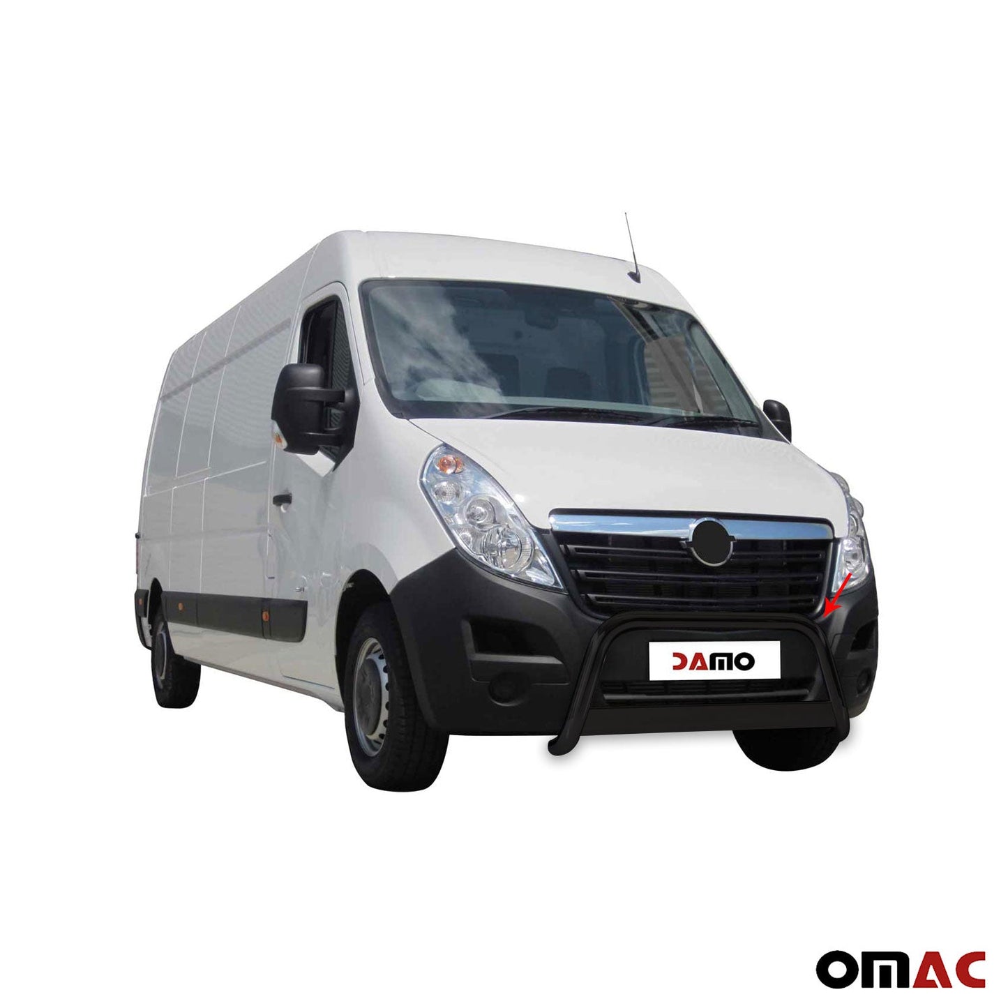 Bară de protecție/buton față pentru Opel Movano 2010-2021, ø63mm, oțel, negru, protecție
