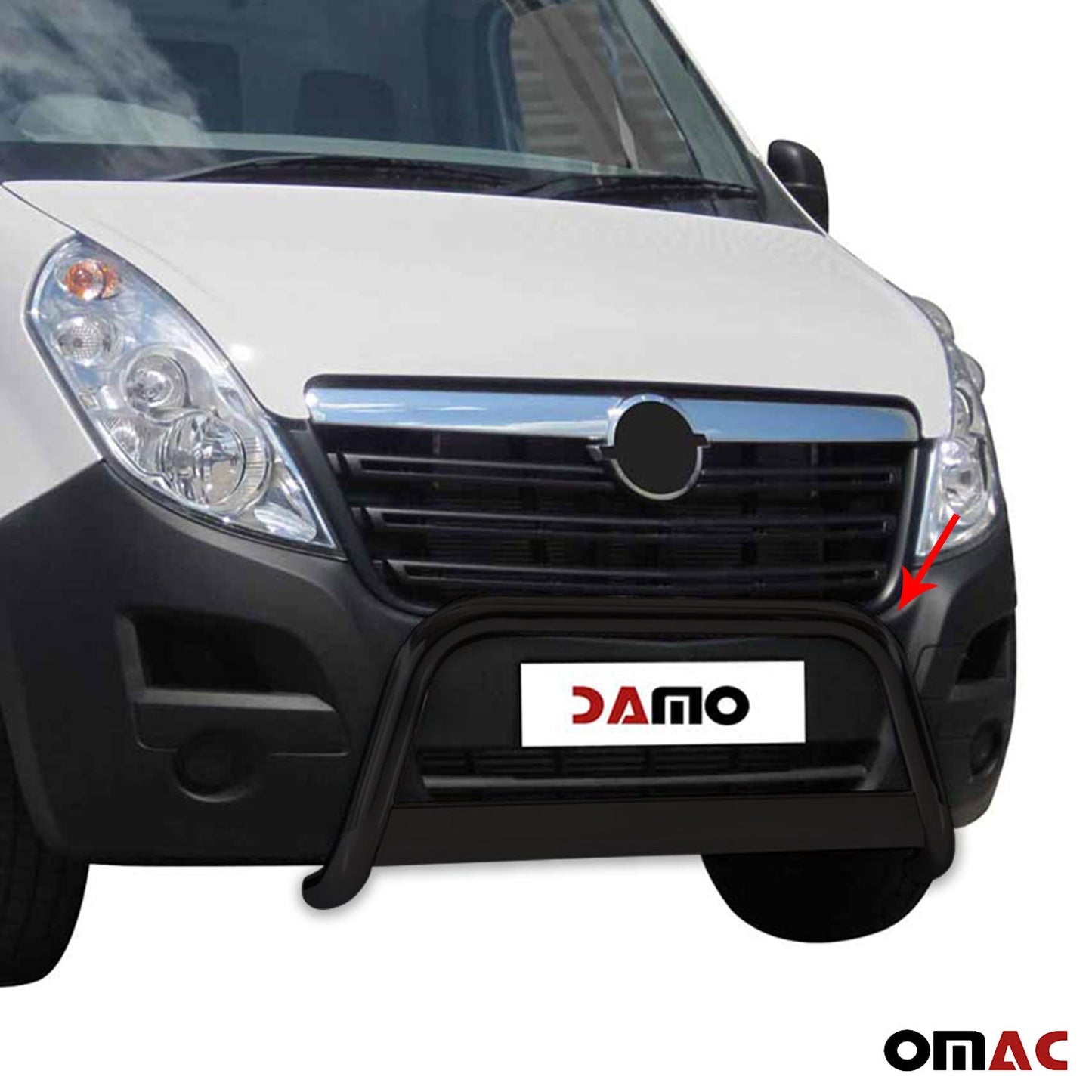 Bară de protecție/buton față pentru Opel Movano 2010-2021, ø63mm, oțel, negru, protecție