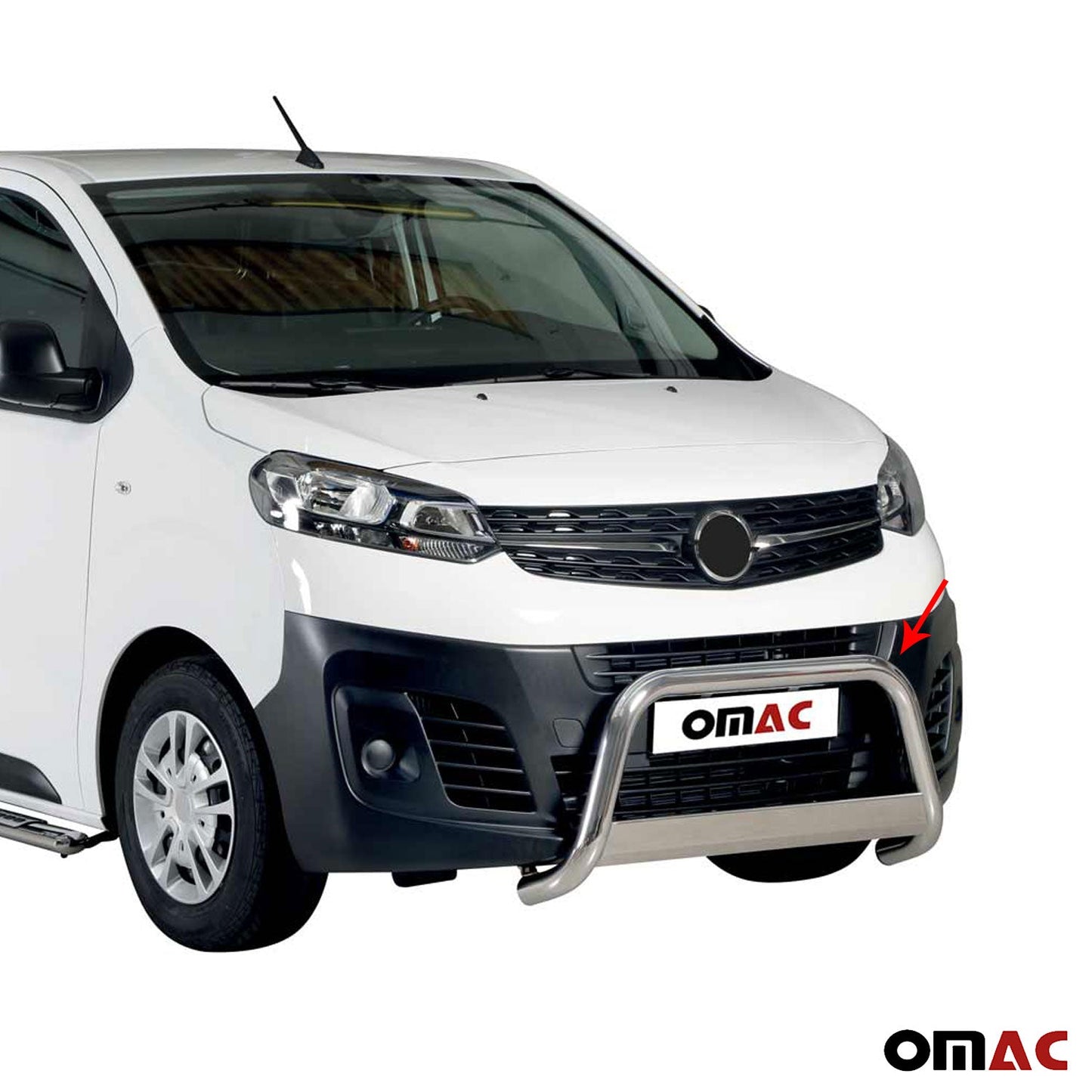 Edelstahl Frontbügel Frontschutzbügel für Opel Vivaro 2019-2021 Grau Ø 63 mm