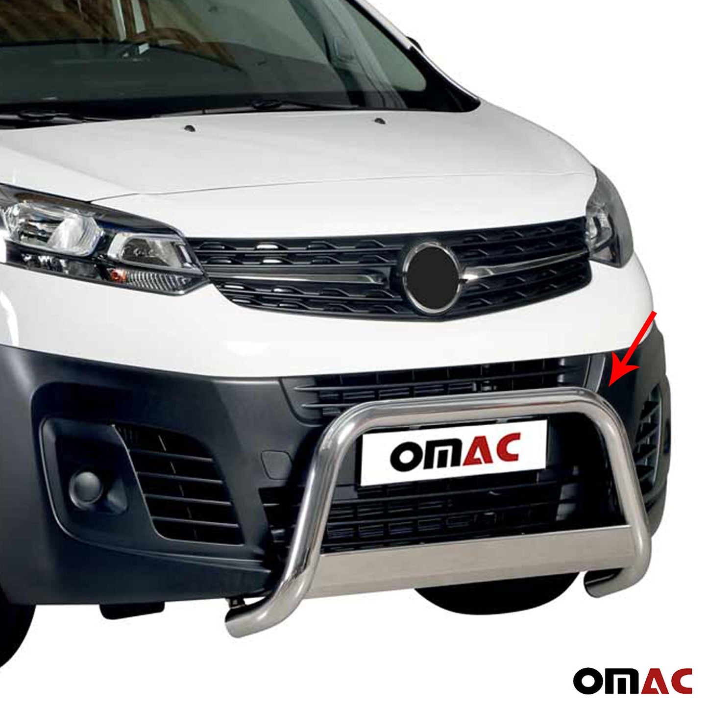 Edelstahl Frontbügel Frontschutzbügel für Opel Vivaro 2019-2021 Grau Ø 63 mm