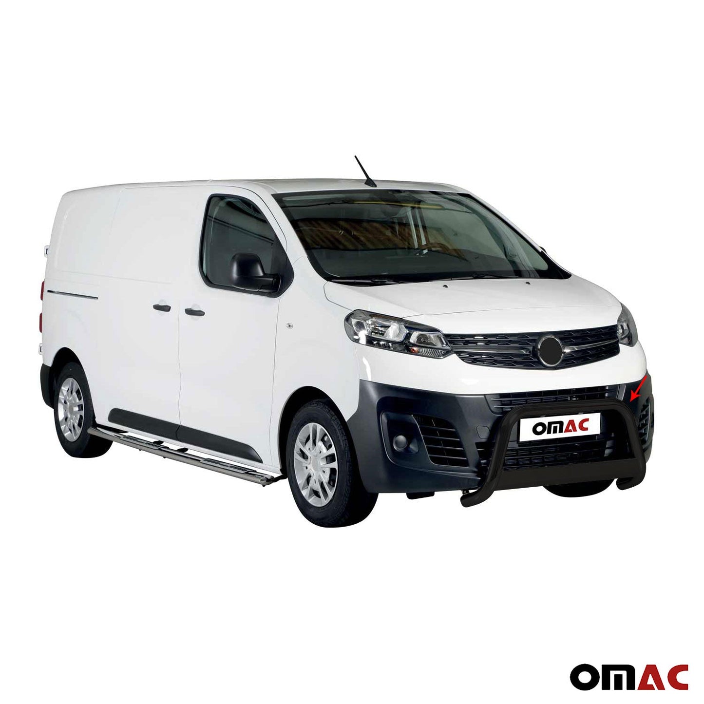 Bară de protecție/buton față pentru Opel Vivaro 2019-2025, ø63mm, oțel, negru, protecție