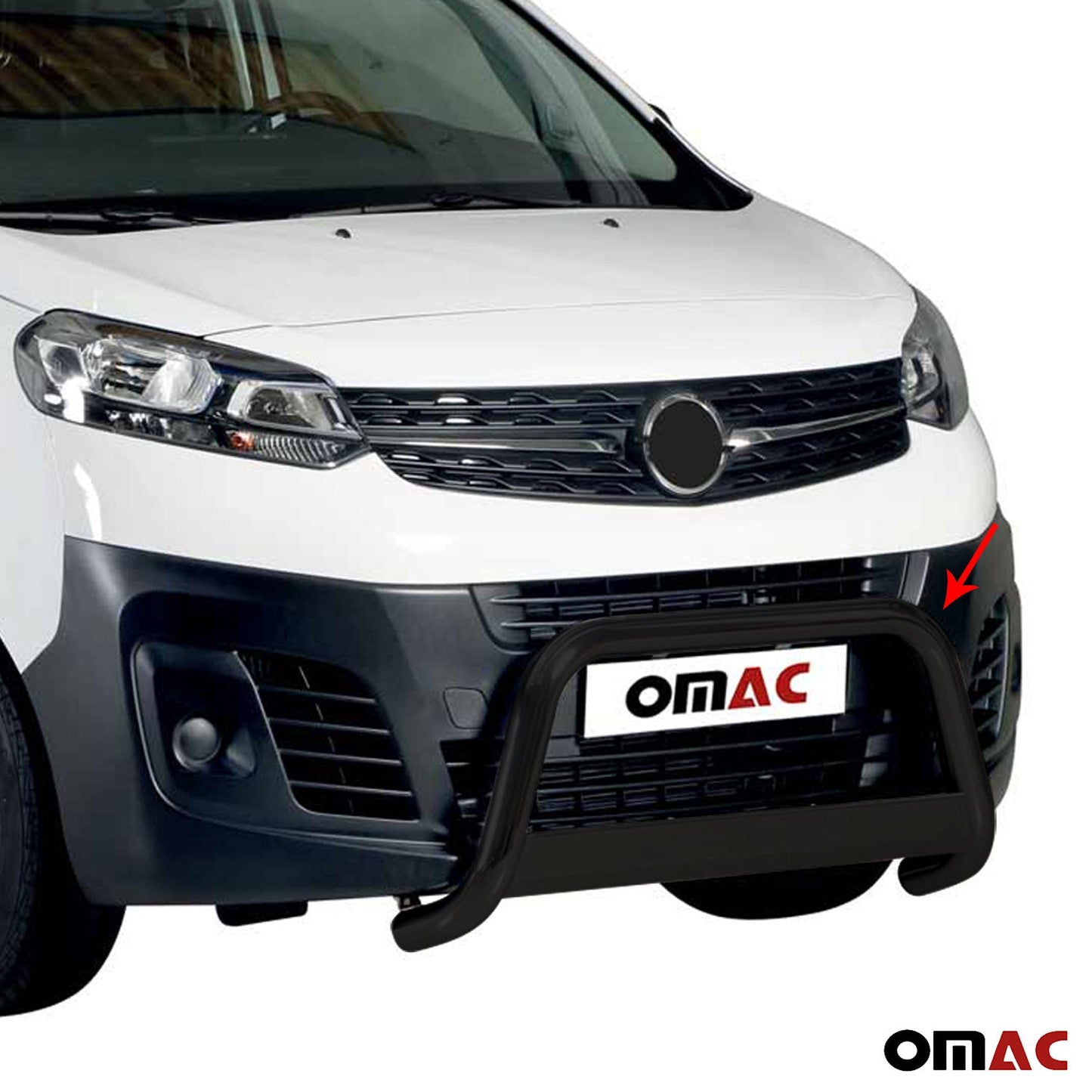 Bară de protecție/buton față pentru Opel Vivaro 2019-2025, ø63mm, oțel, negru, protecție