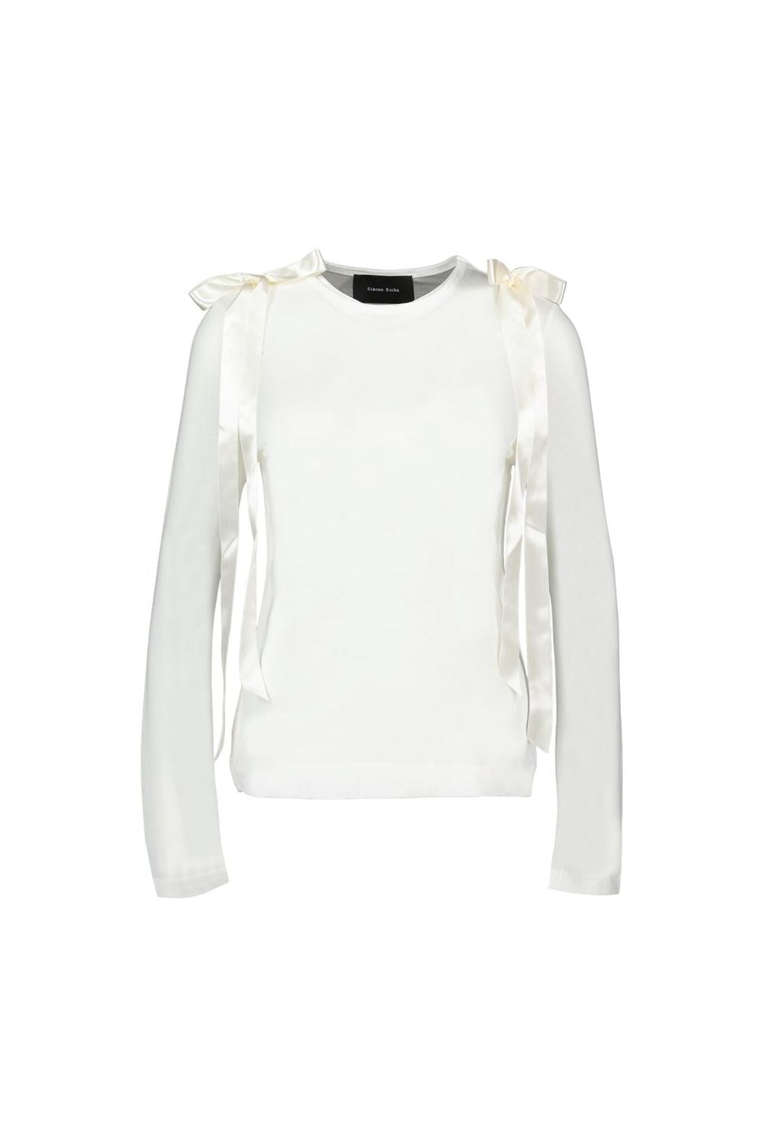 Bow Tail T-Shirt - Simone Rocha - Synthetik - Weiß