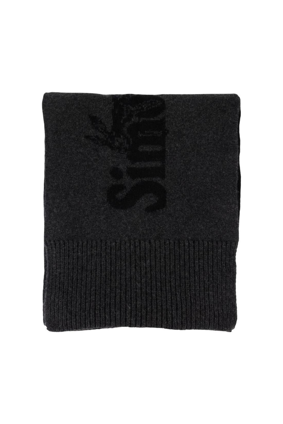 Logo-Schal - Simone Rocha - Wolle - Schwarz