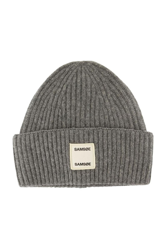 Mütze W - Samsoe Samsoe - Wolle - Grau