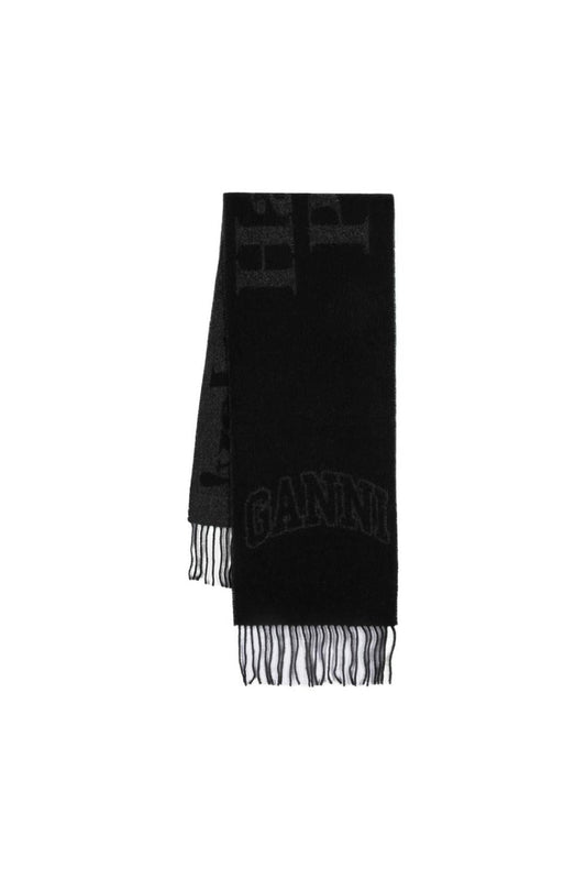 Narrow Please Schal - Ganni - Wolle - Schwarz