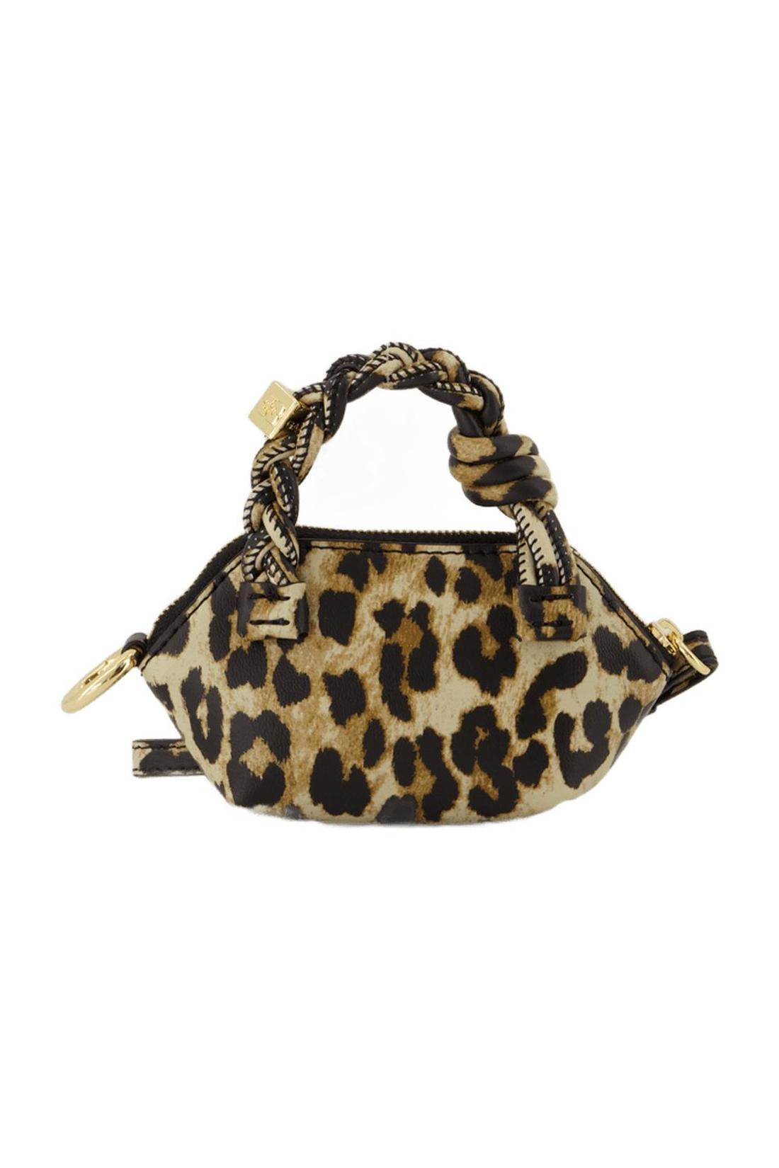 Bou Nano Schultertasche - Ganni - Leder - Leopard
