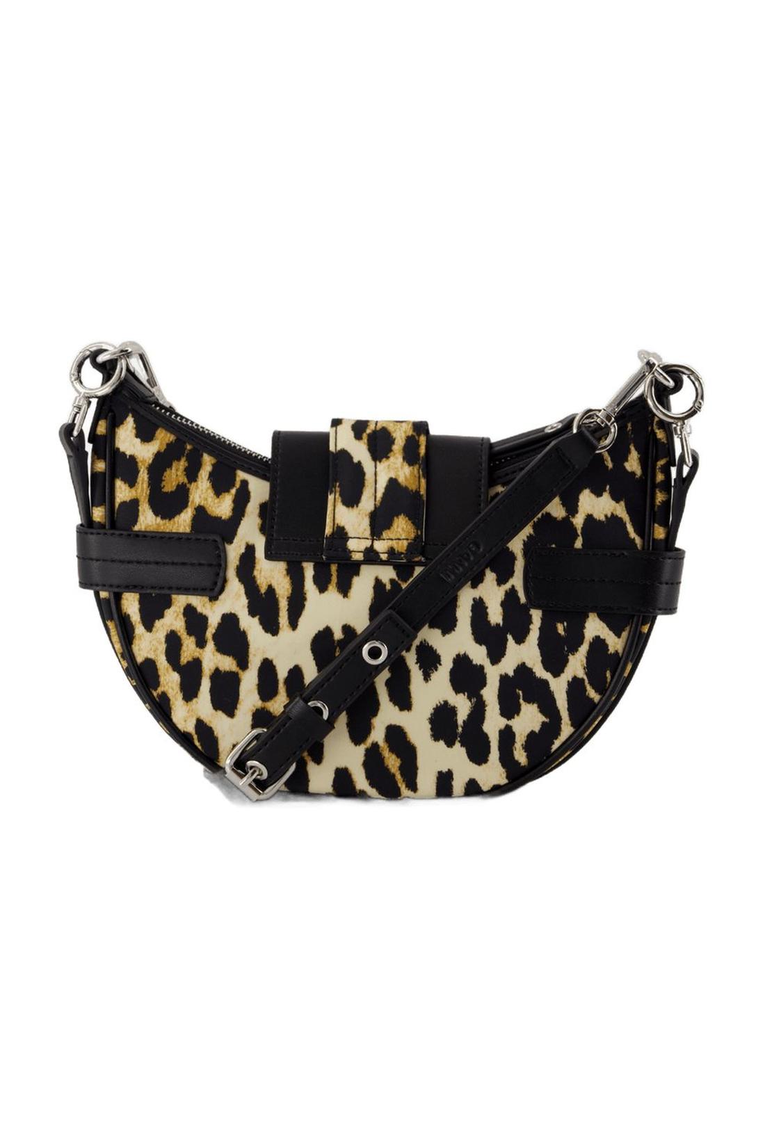 Bucky Small Schultertasche - Ganni - Nylon - Leopard