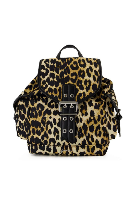 Bucky Rucksack Small - Ganni - Nylon - Leopard