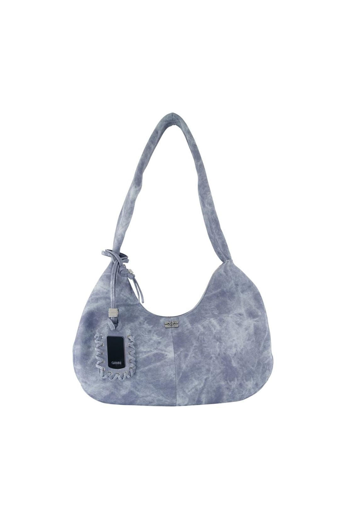 Bou Medium Schultertasche - Ganni - Leder - Blau