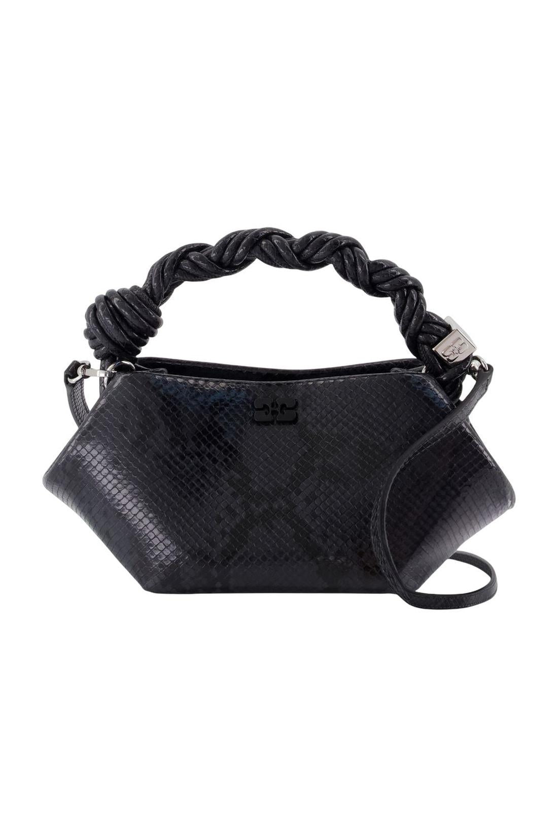 Bou Mini Snake Handtasche - Ganni - Synthetik - Schwarz