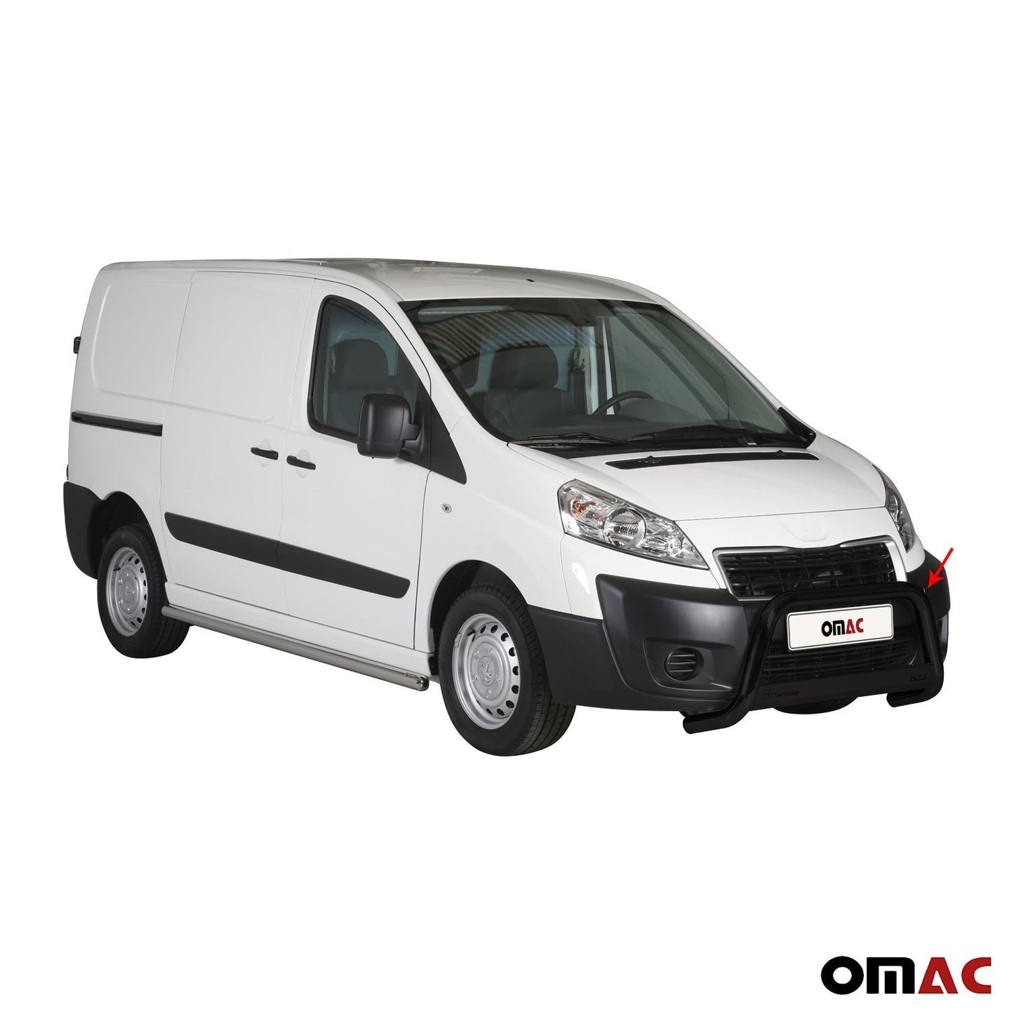 Bară de protecție/buton față pentru Peugeot Expert 2012-2016, ø63mm, oțel, negru