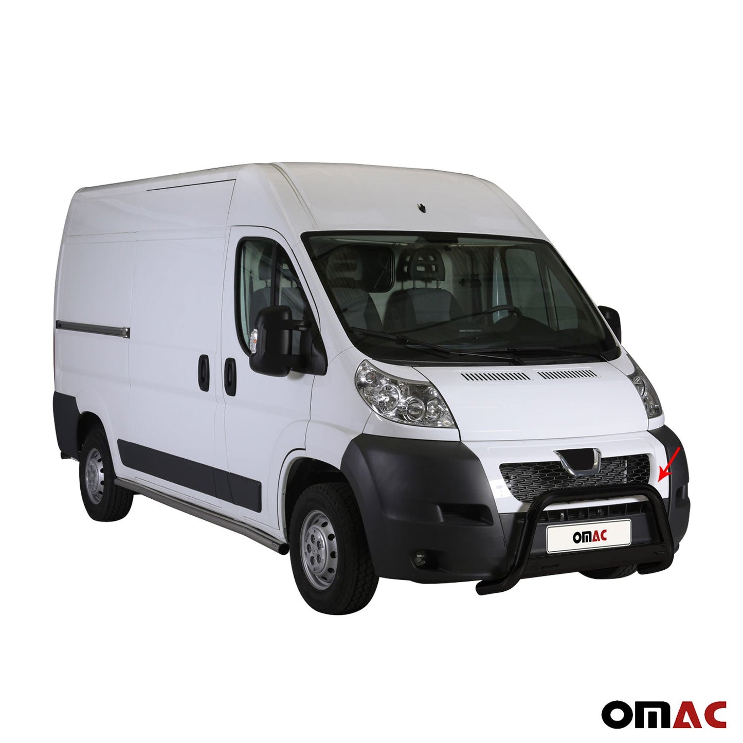 Bară de protecție/buton față pentru Peugeot Boxer 2006-2013, ø63mm, oțel, negru