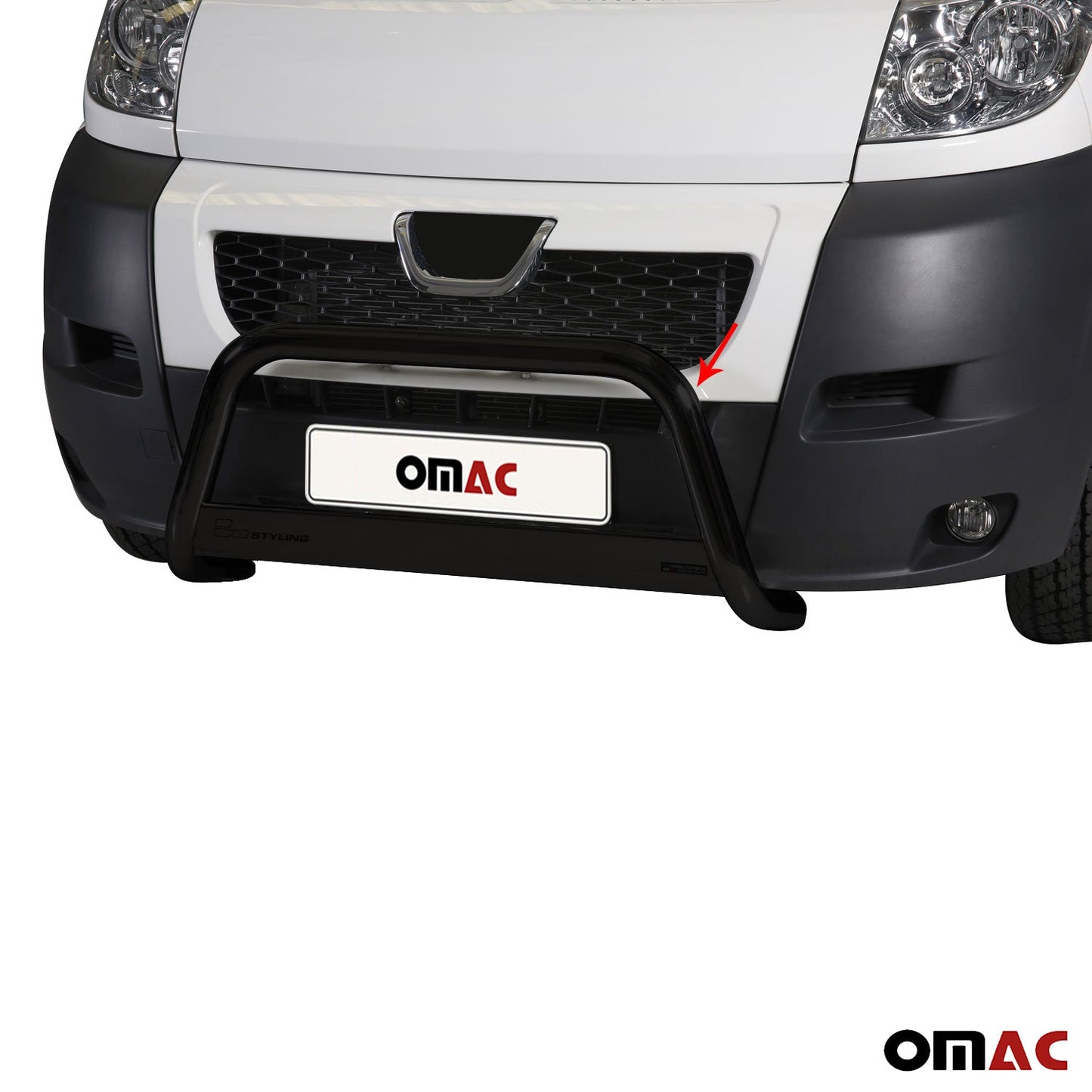 Bară de protecție/buton față pentru Peugeot Boxer 2006-2013, ø63mm, oțel, negru