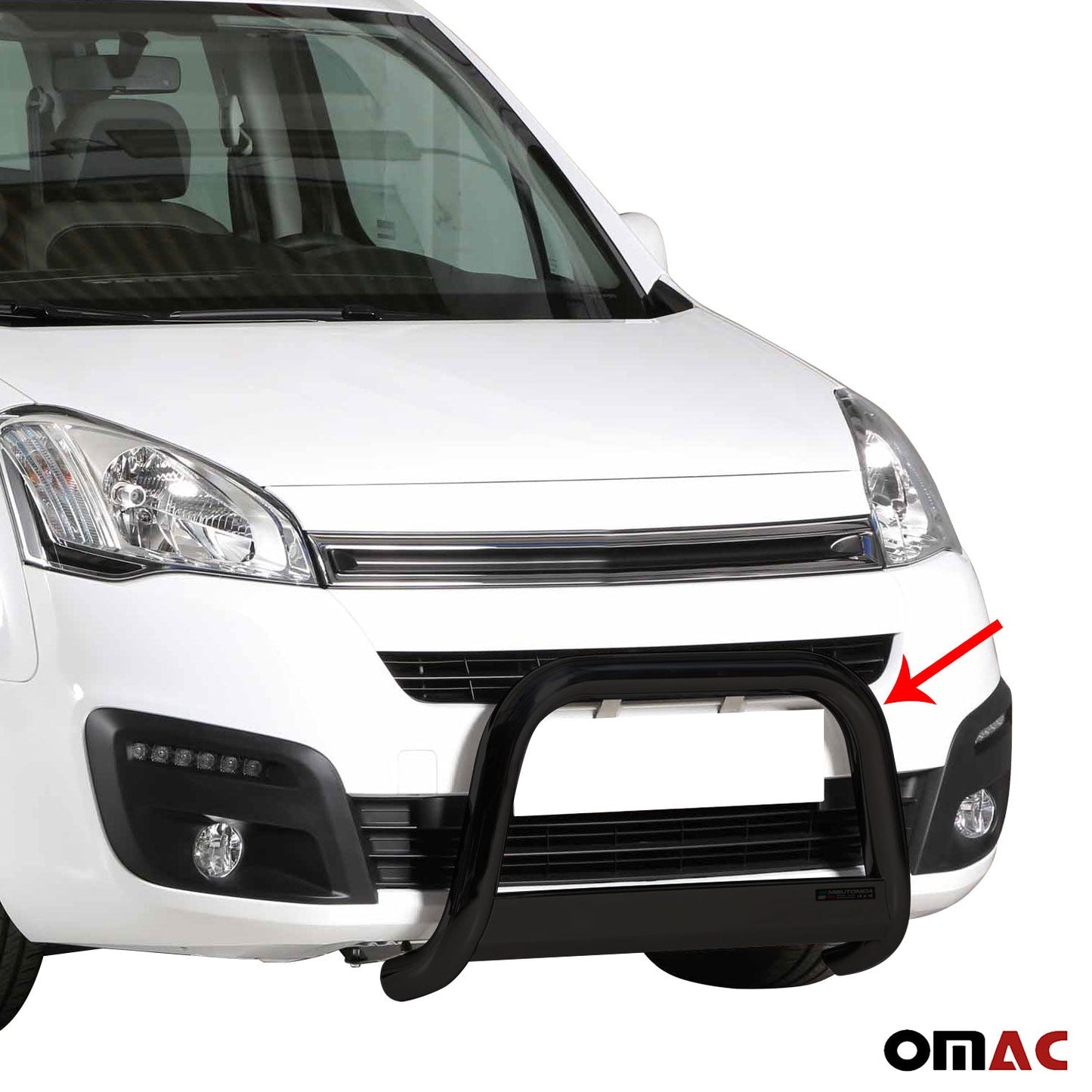 Bară de protecție/buton față pentru Citroen Berlingo 2015-2018 ø63mm oțel negru
