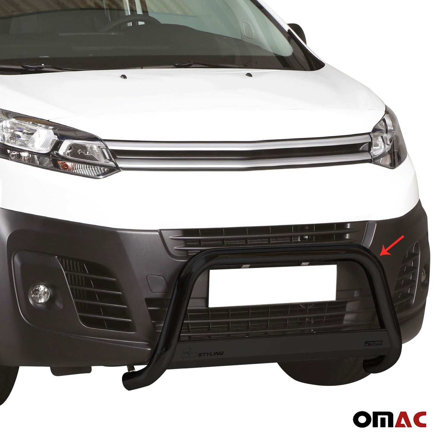 Bară de protecție/buton față pentru Citroen Jumpy Spacetourer 2016-2025 ø63 Negru