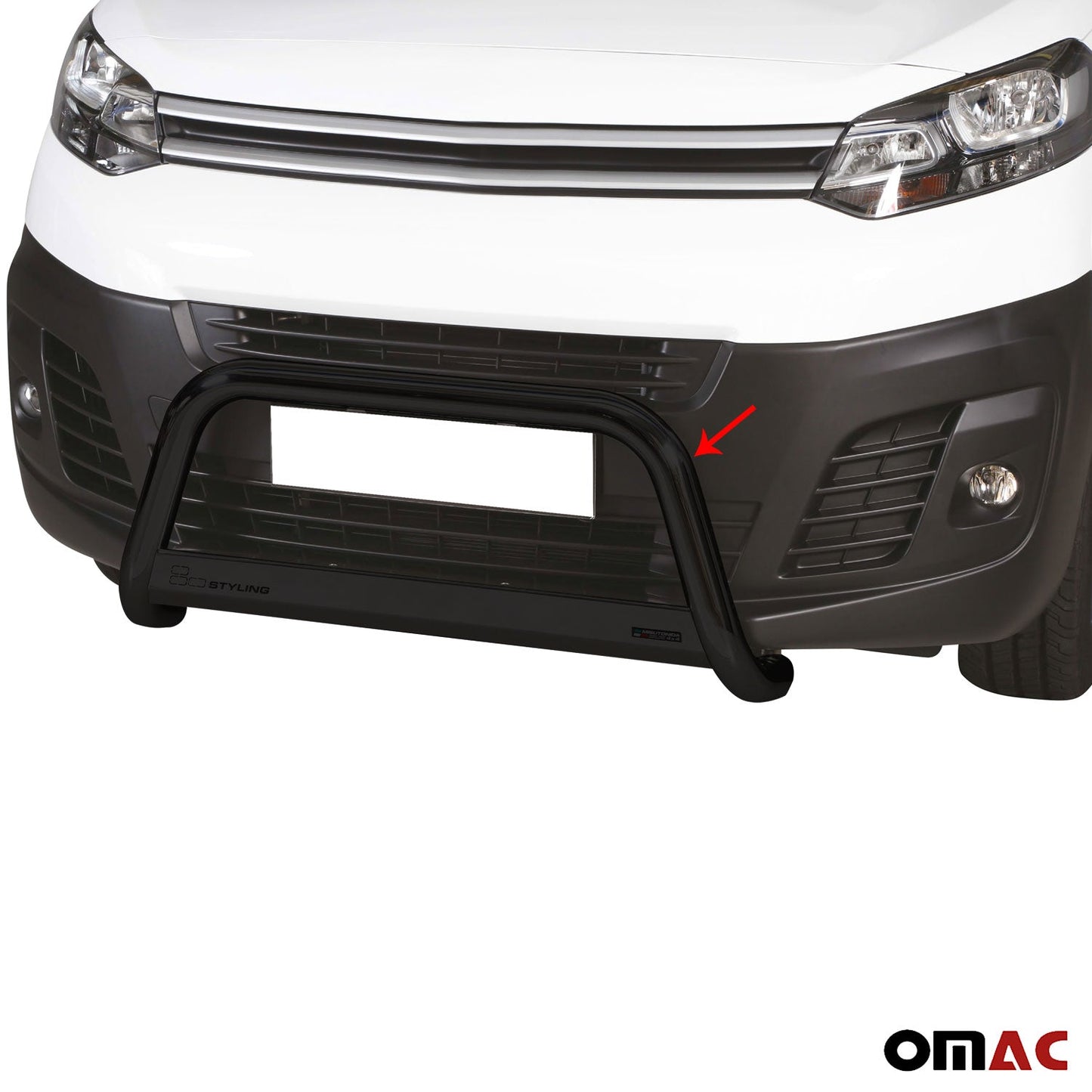 Bară de protecție/buton față pentru Citroen Jumpy Spacetourer 2016-2025 ø63 Negru