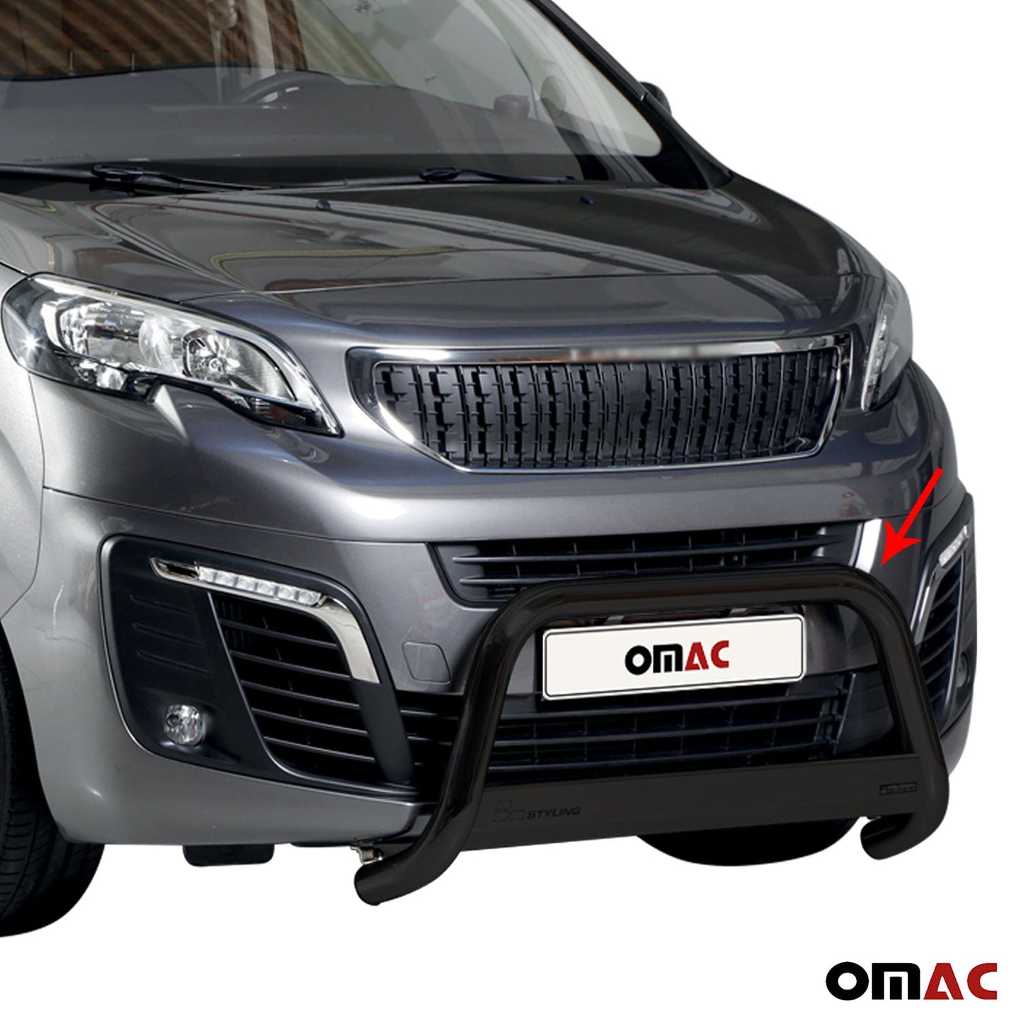 Bară de protecție/buton față pentru Peugeot Expert Traveller 2016-2025 ø63 Negru