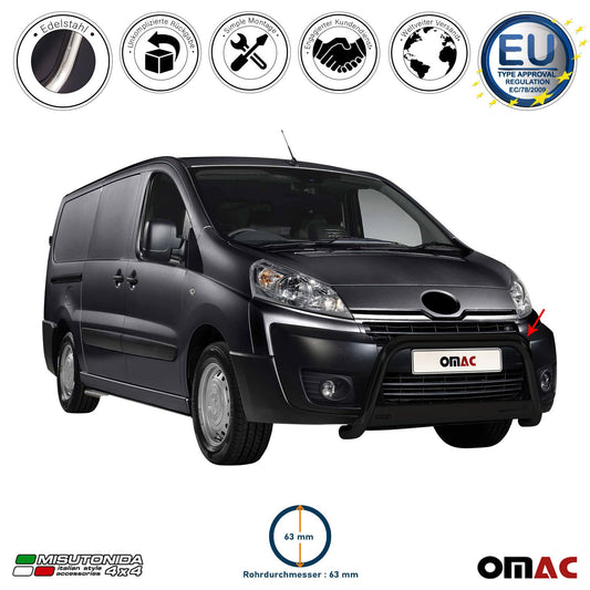 Bară de protecție/buton față pentru Toyota Proace 2013-2016 ø63mm oțel negru