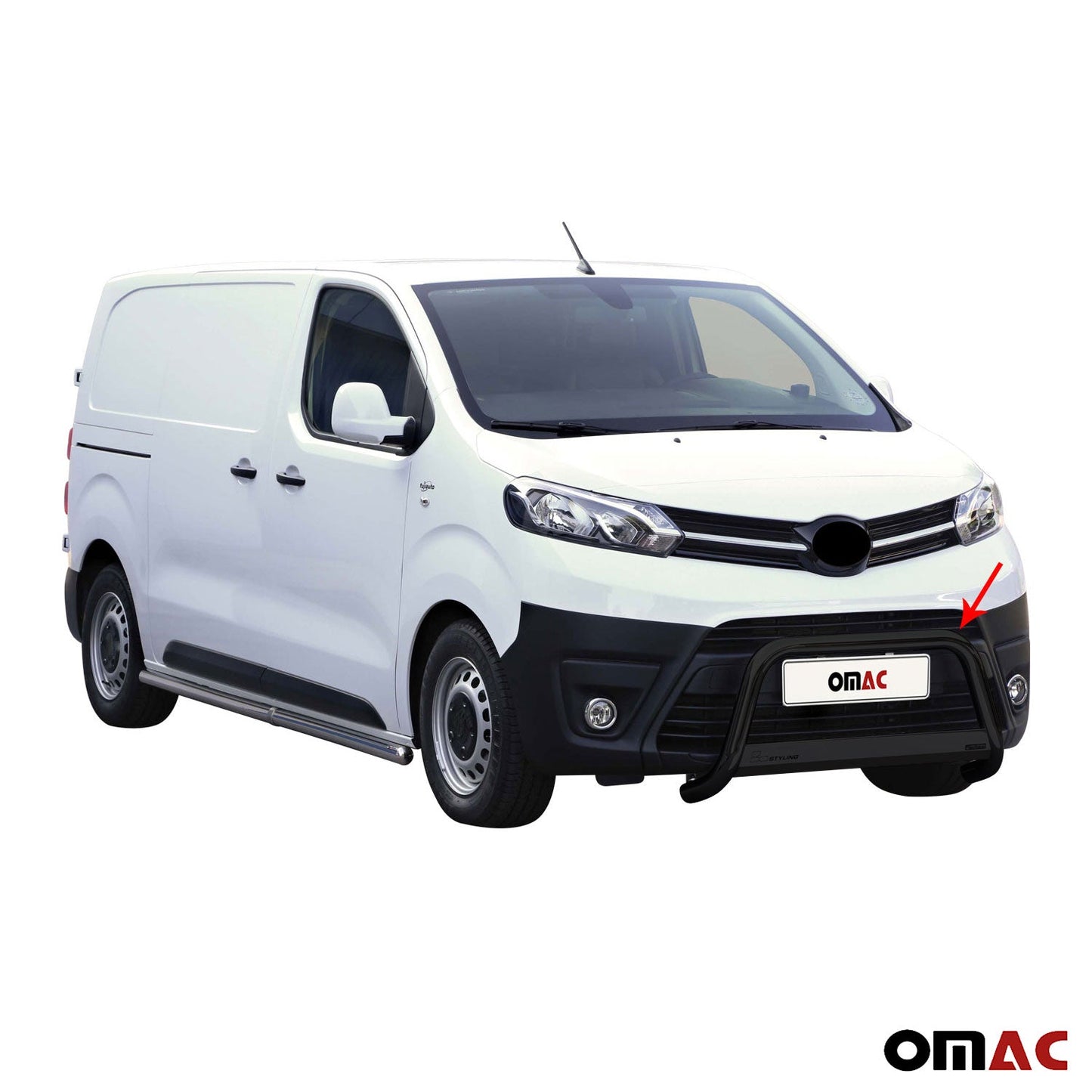 Bară de protecție/buton față pentru Toyota Proace 2016-2019 ø63mm Negru
