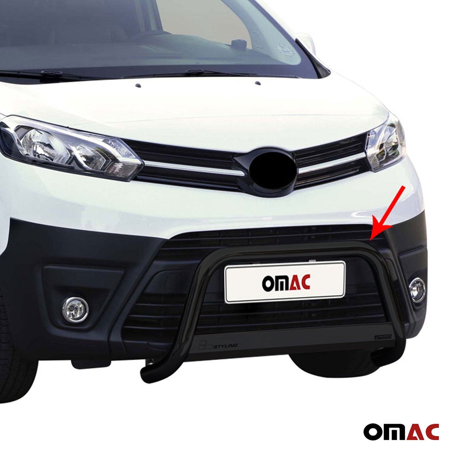Bară de protecție/buton față pentru Toyota Proace 2016-2019 ø63mm Negru