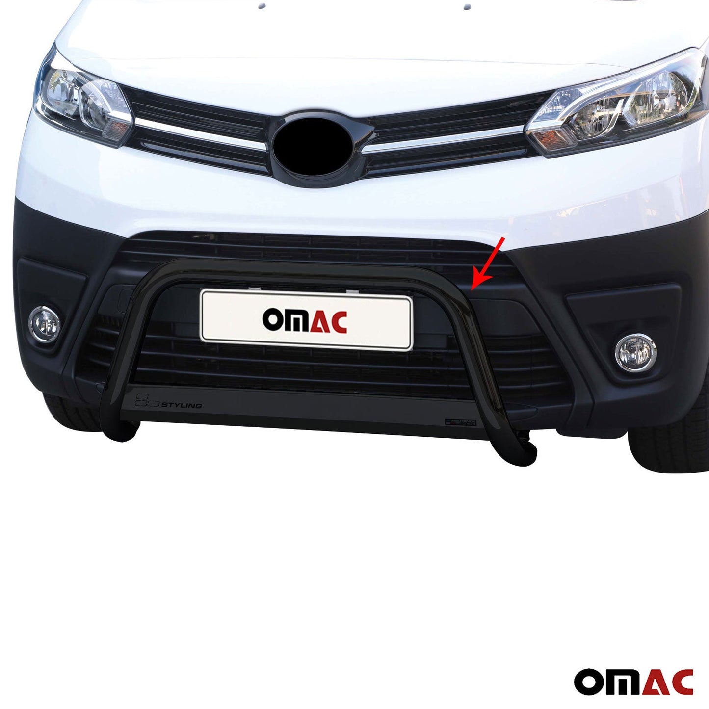 Bară de protecție/buton față pentru Toyota Proace 2016-2019 ø63mm Negru