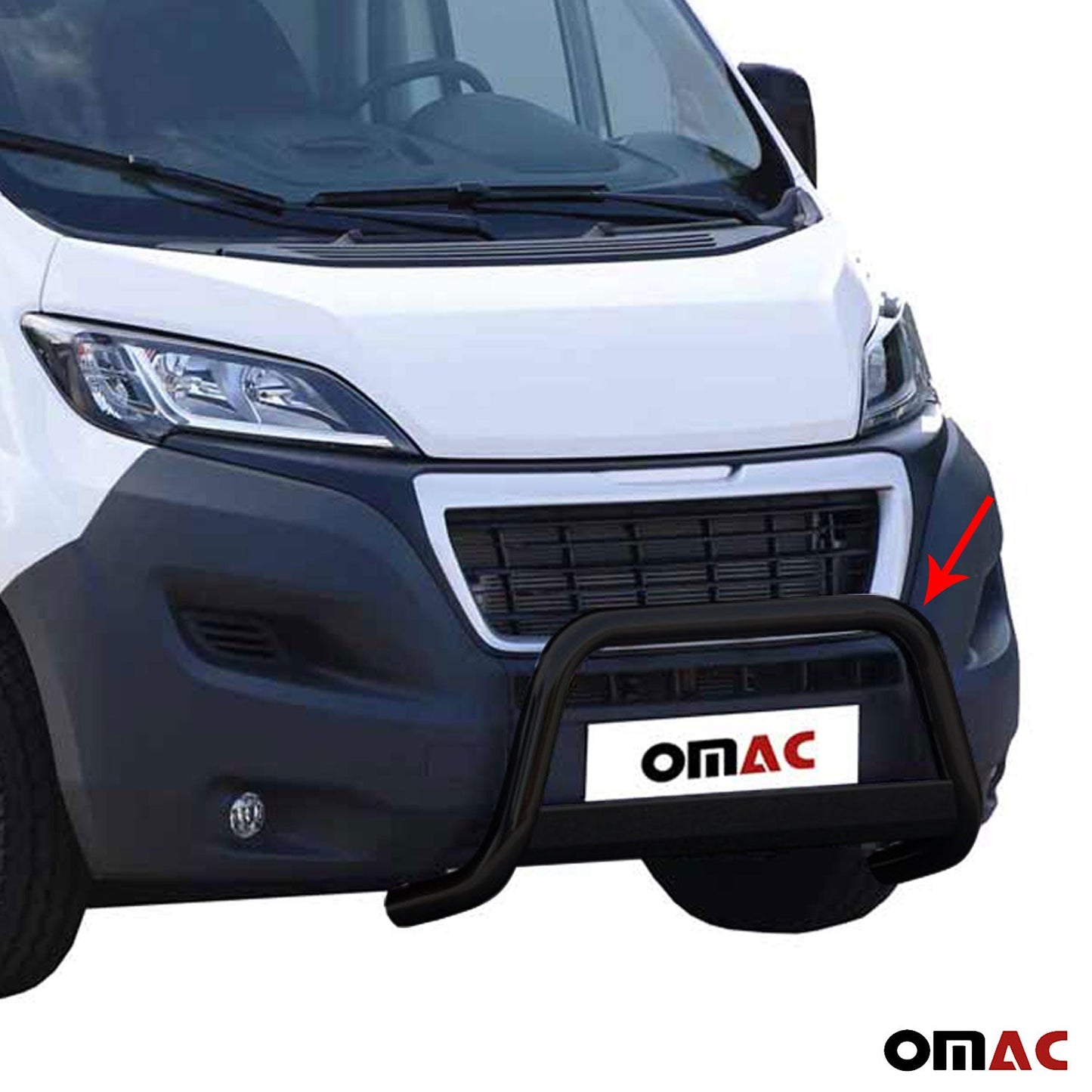 Bară de protecție/buton față pentru Peugeot Boxer 2014-2025 ø63mm Negru