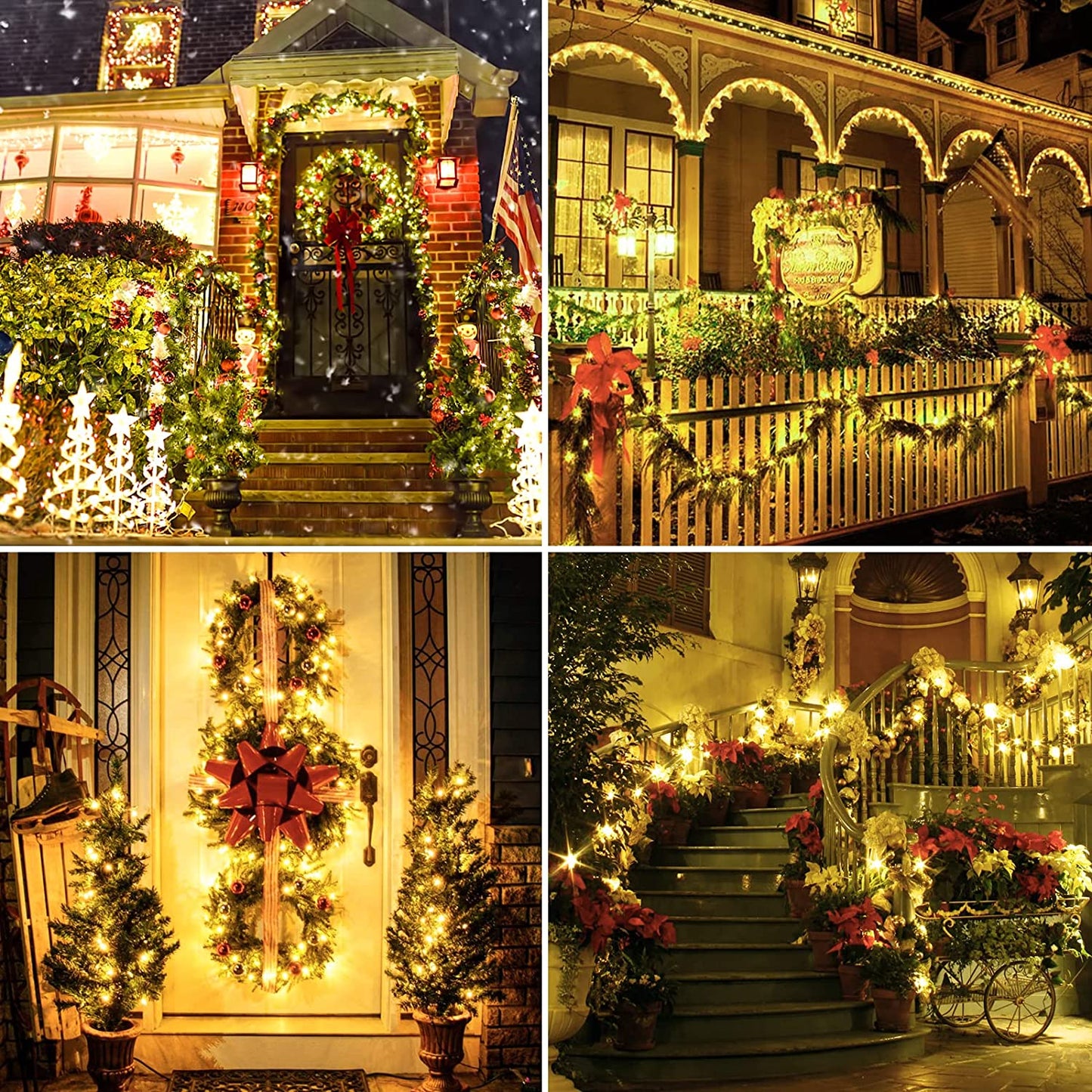 Hoopet Solar Light Solarbetriebene LED-Girlande - Länge 12m, 100LEDs